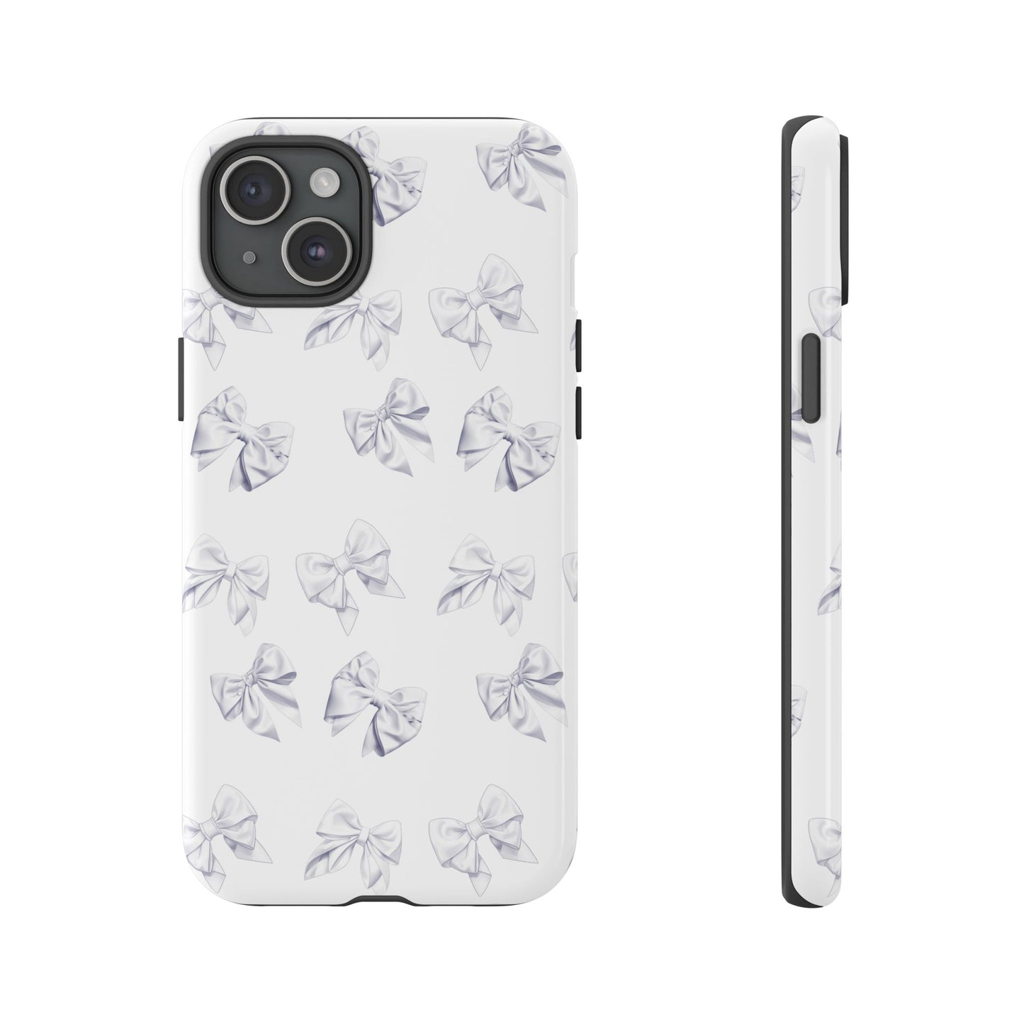 Bow Phone Case White on White