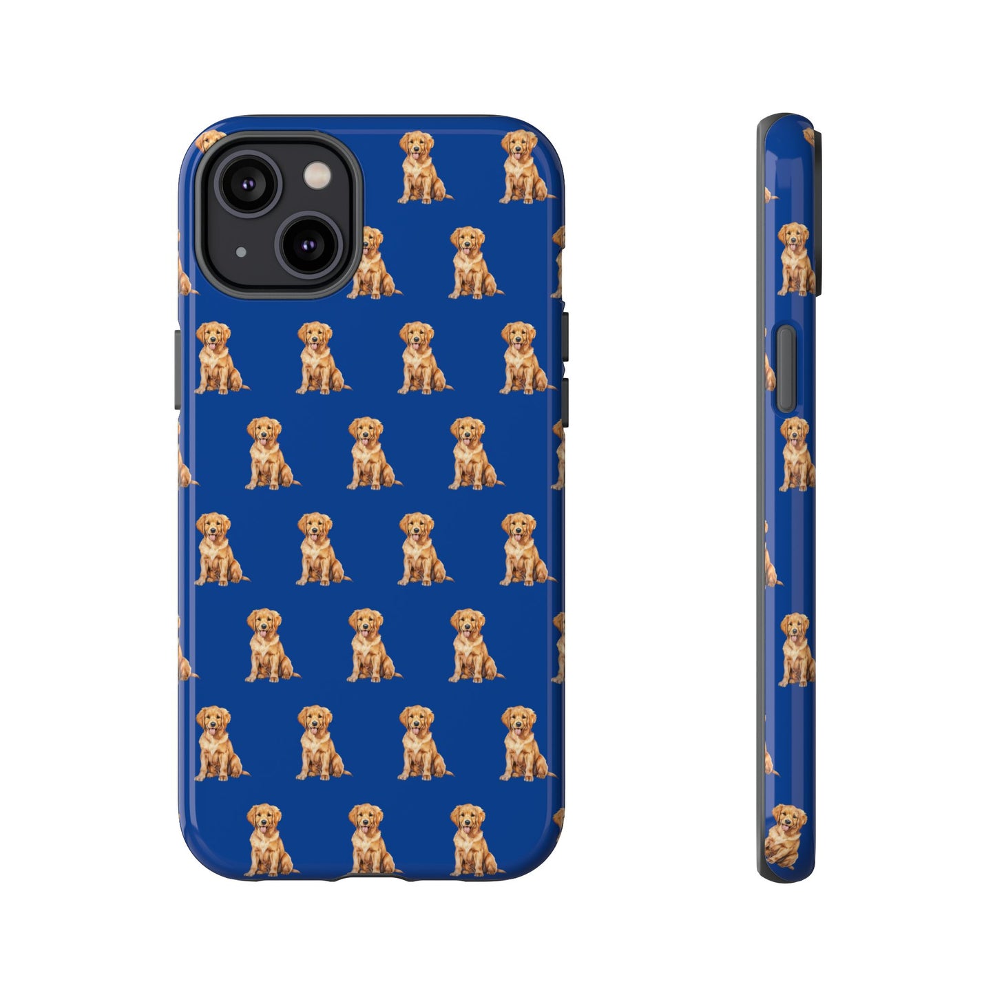 Golden Retriever Phone Case Blue