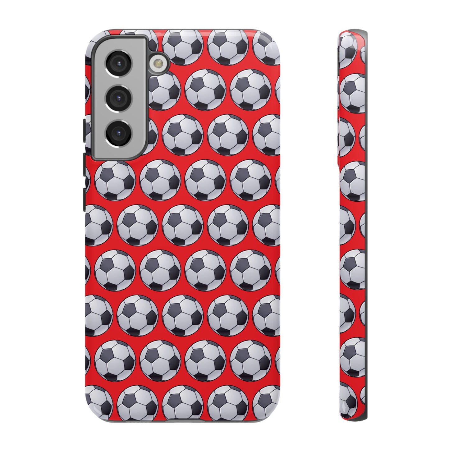 Soccer Ball Phone Case Red