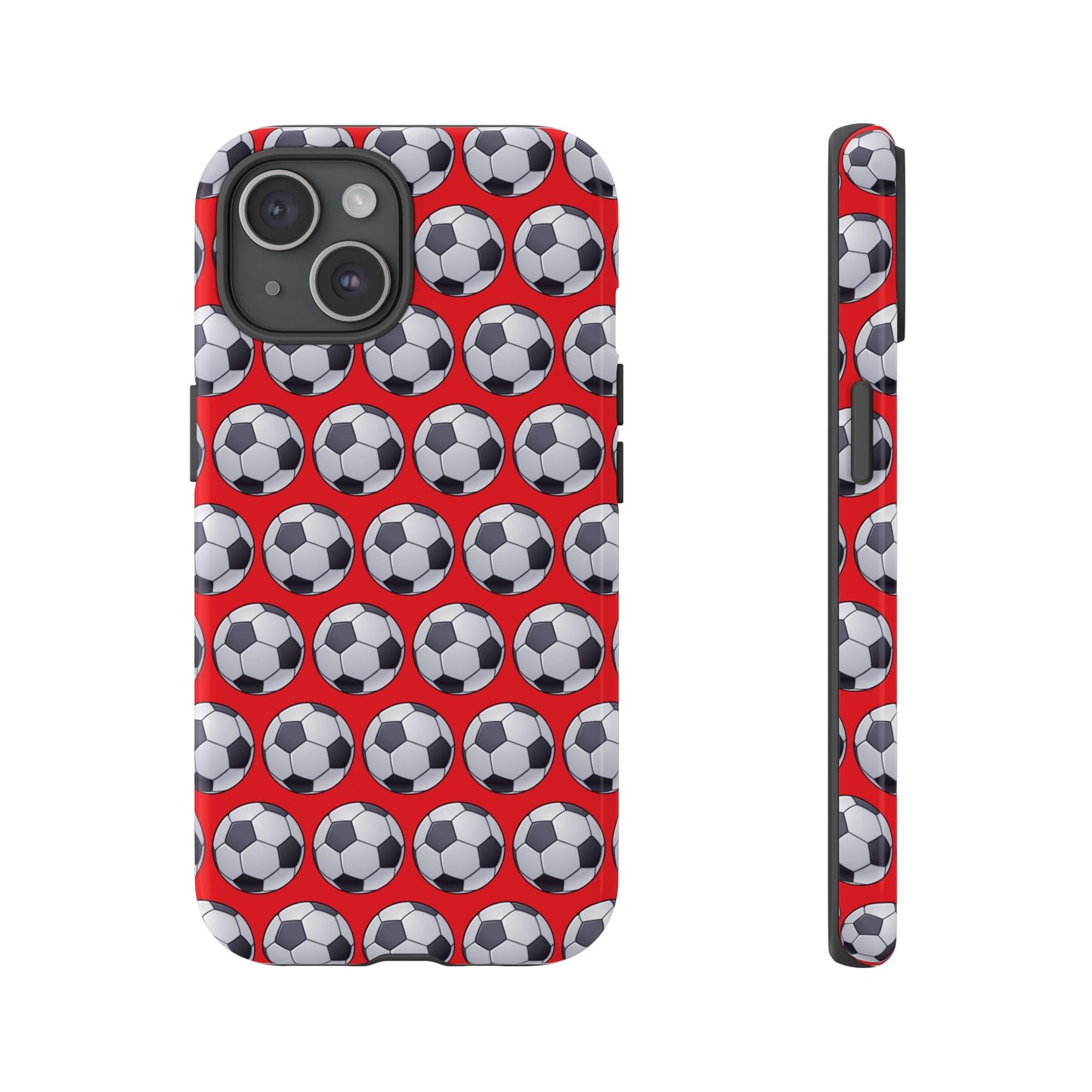 Soccer Ball Phone Case Red