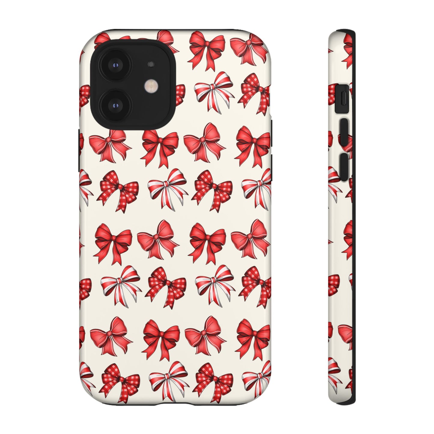 Christmas Bow Phone Case Cream