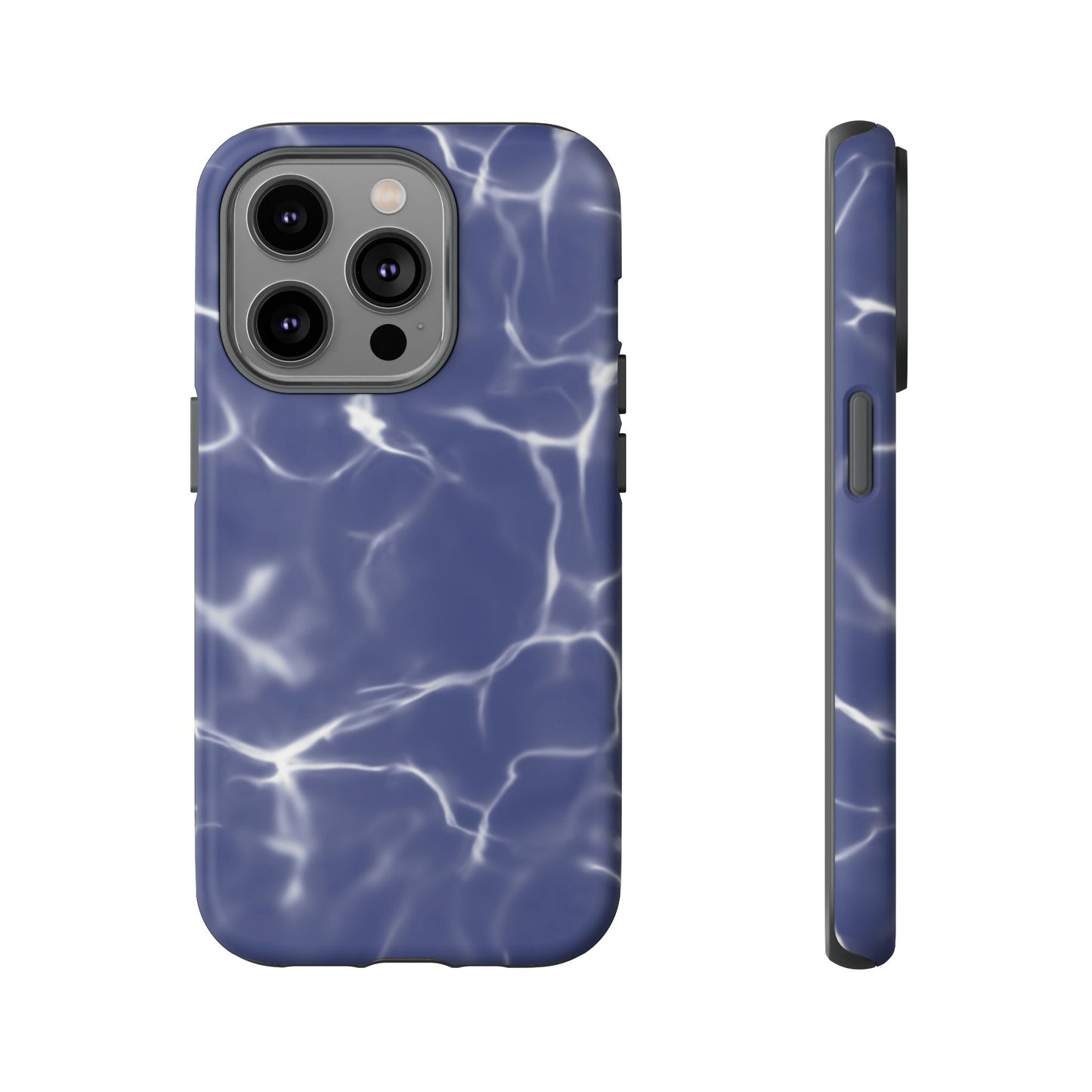 Marble Print Phone Case Dark Blue