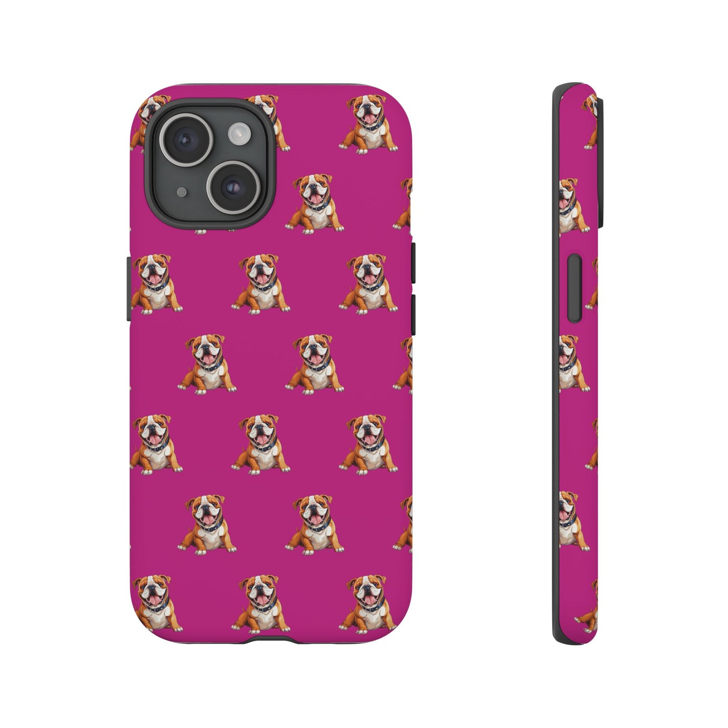 Bulldog Phone Case Pink