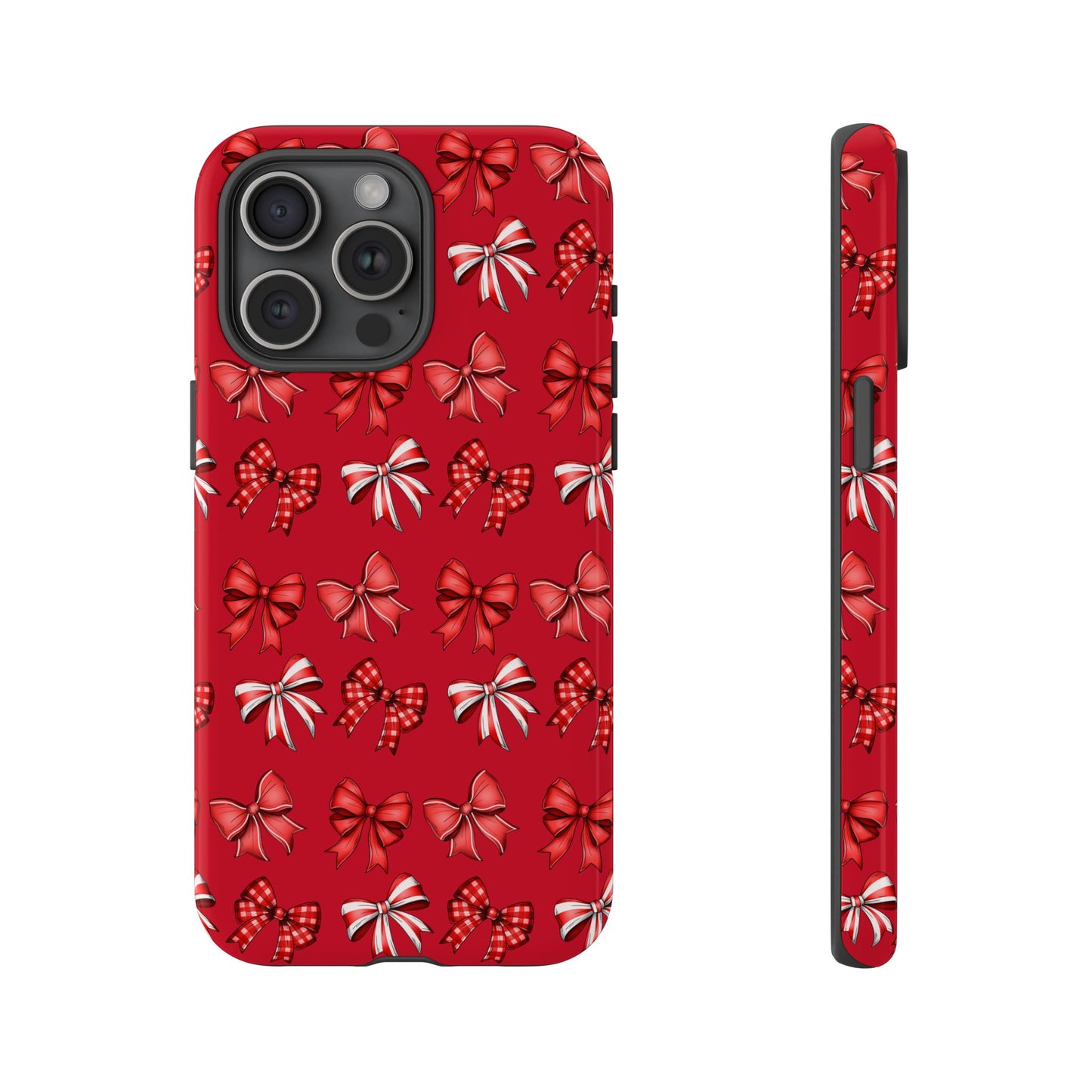 Christmas Bow Phone Case Red