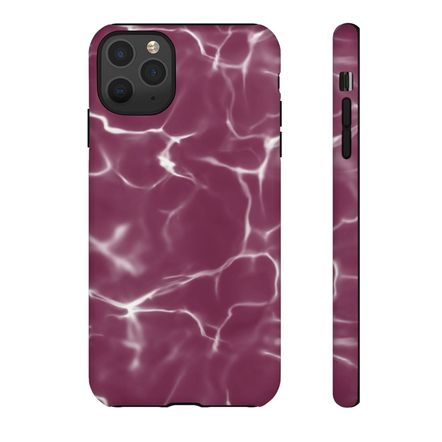 Marble Print Phone Case Maroon