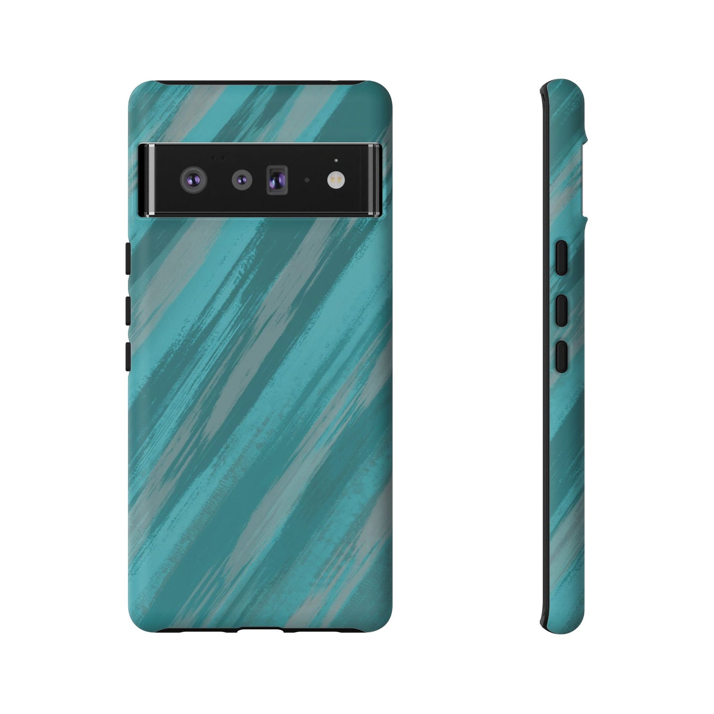 Striped Phone Case Aqua