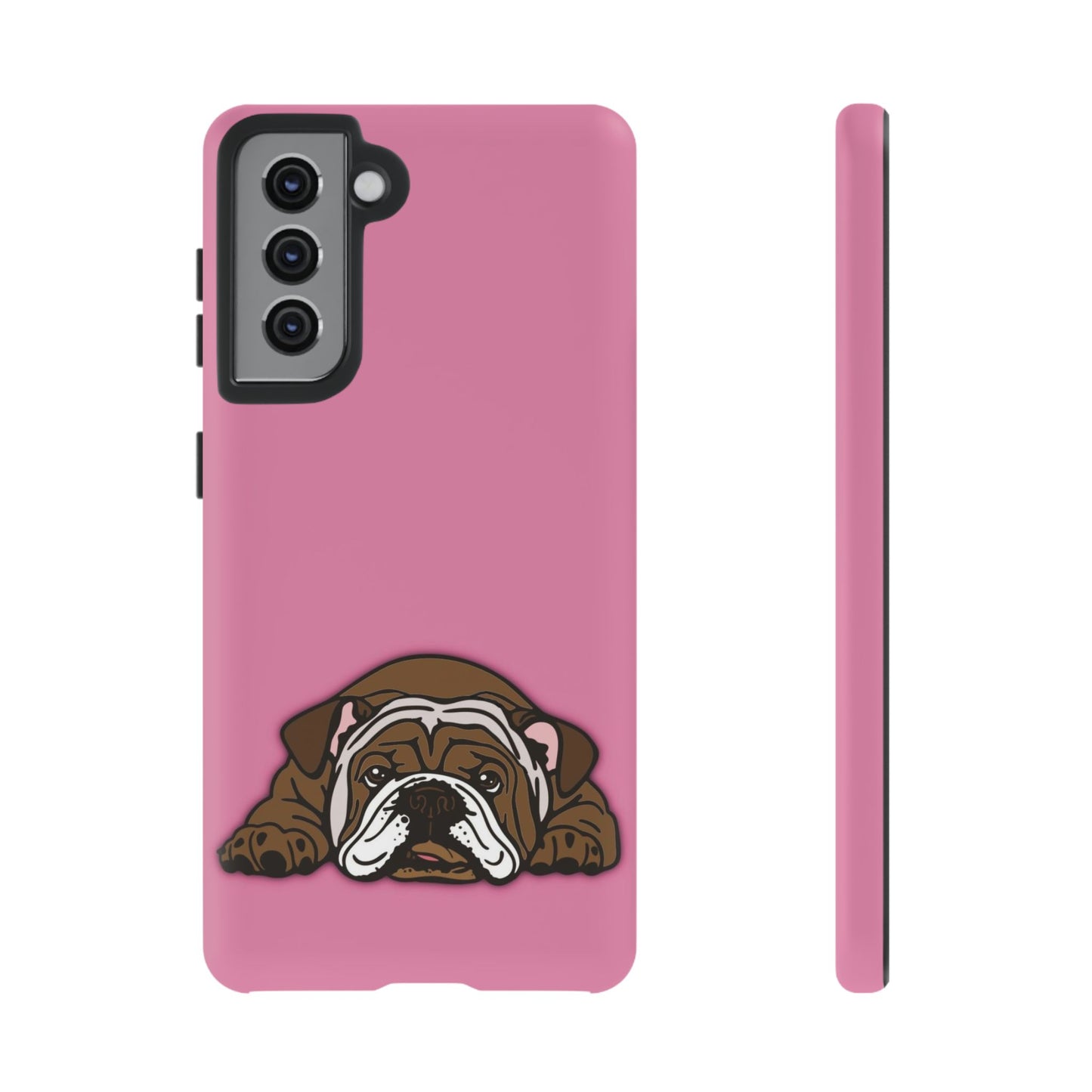 Bulldog Phone Case Pink