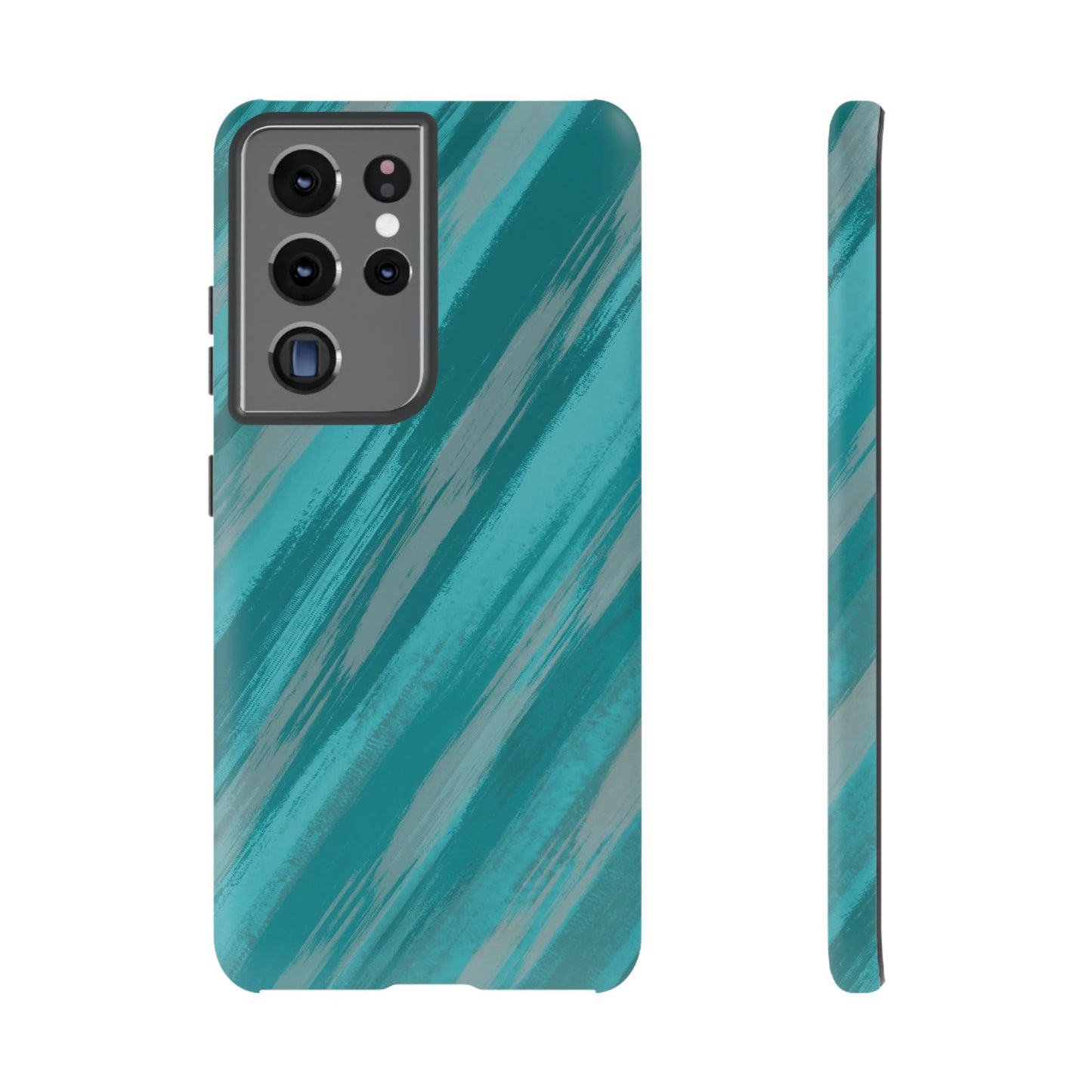 Striped Phone Case Aqua