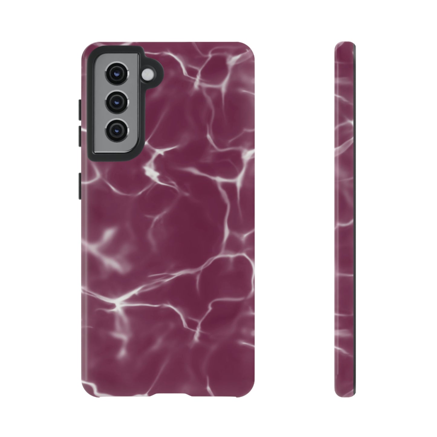 Marble Print Phone Case Maroon