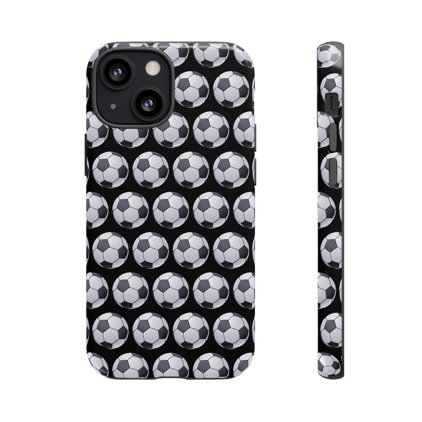 Soccer Ball Phone Case Black