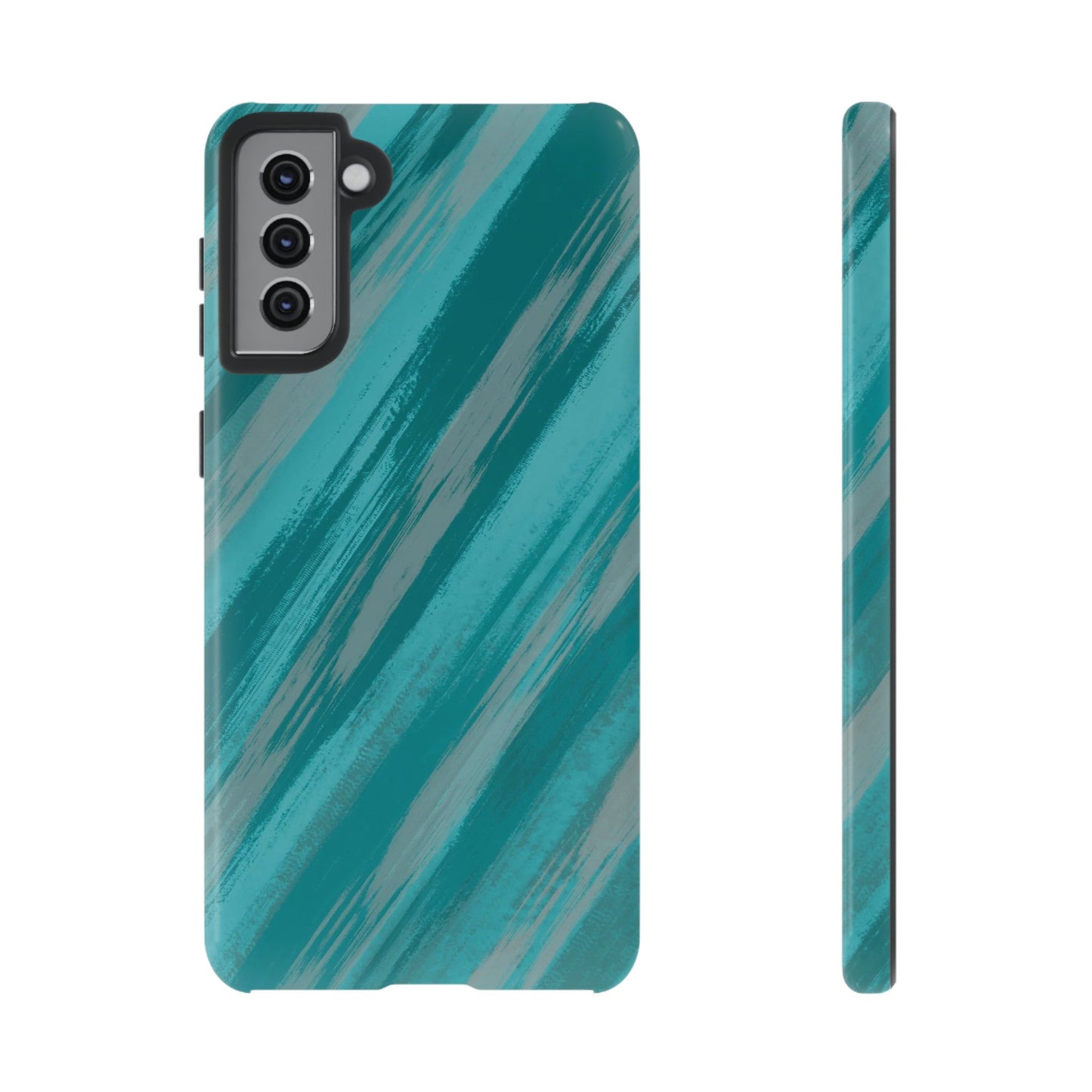 Striped Phone Case Aqua