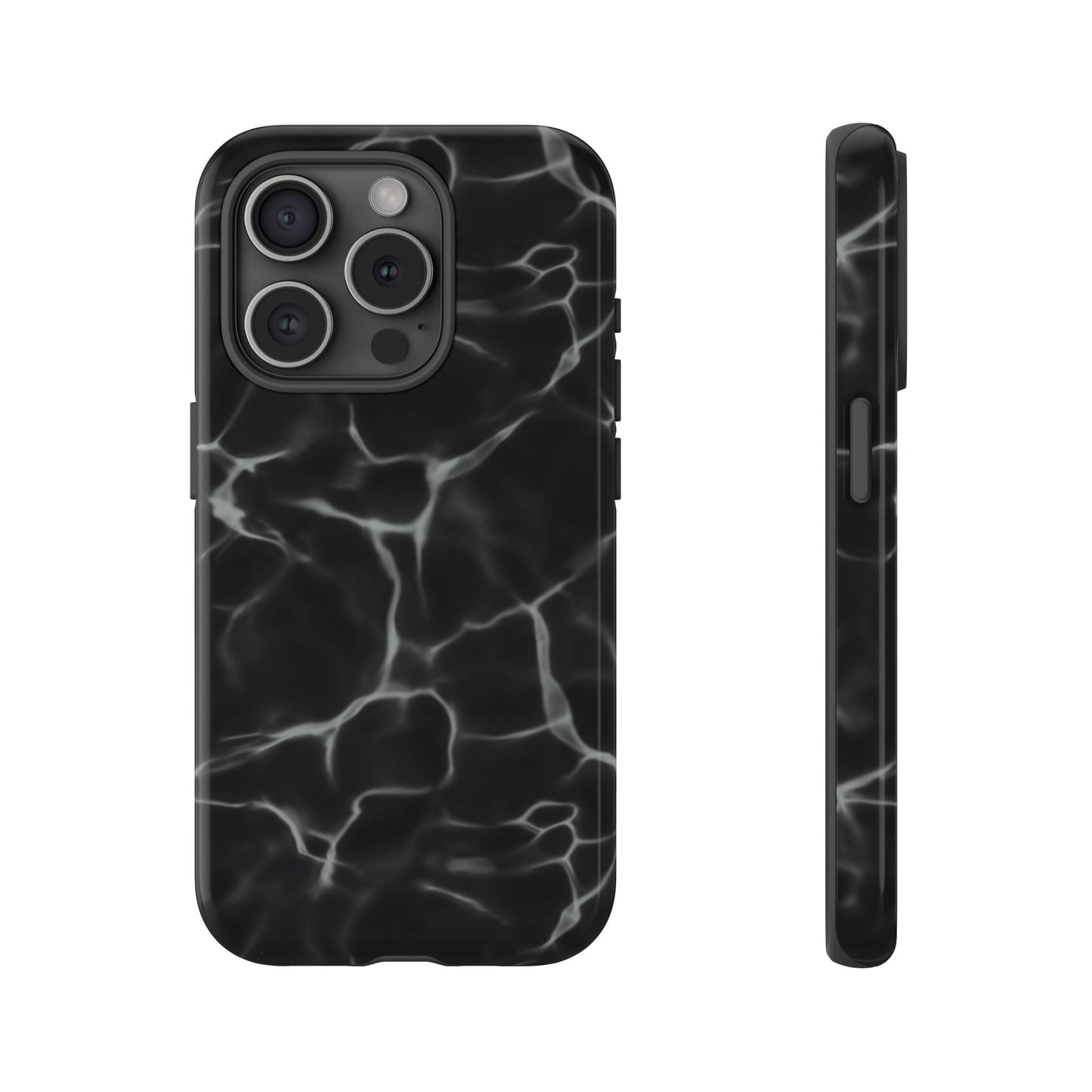 Marble Phone Case Black White