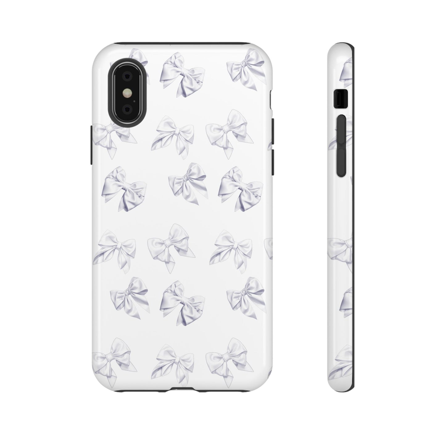 Bow Phone Case White on White