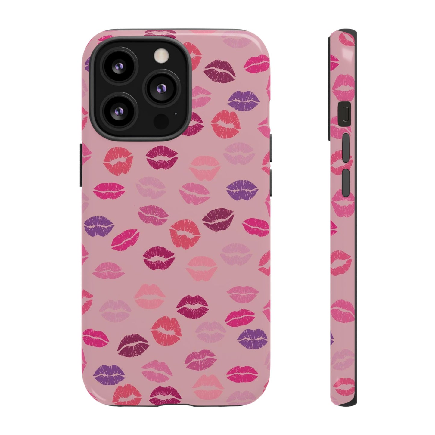 Lipstick Kisses Phone Case Pink