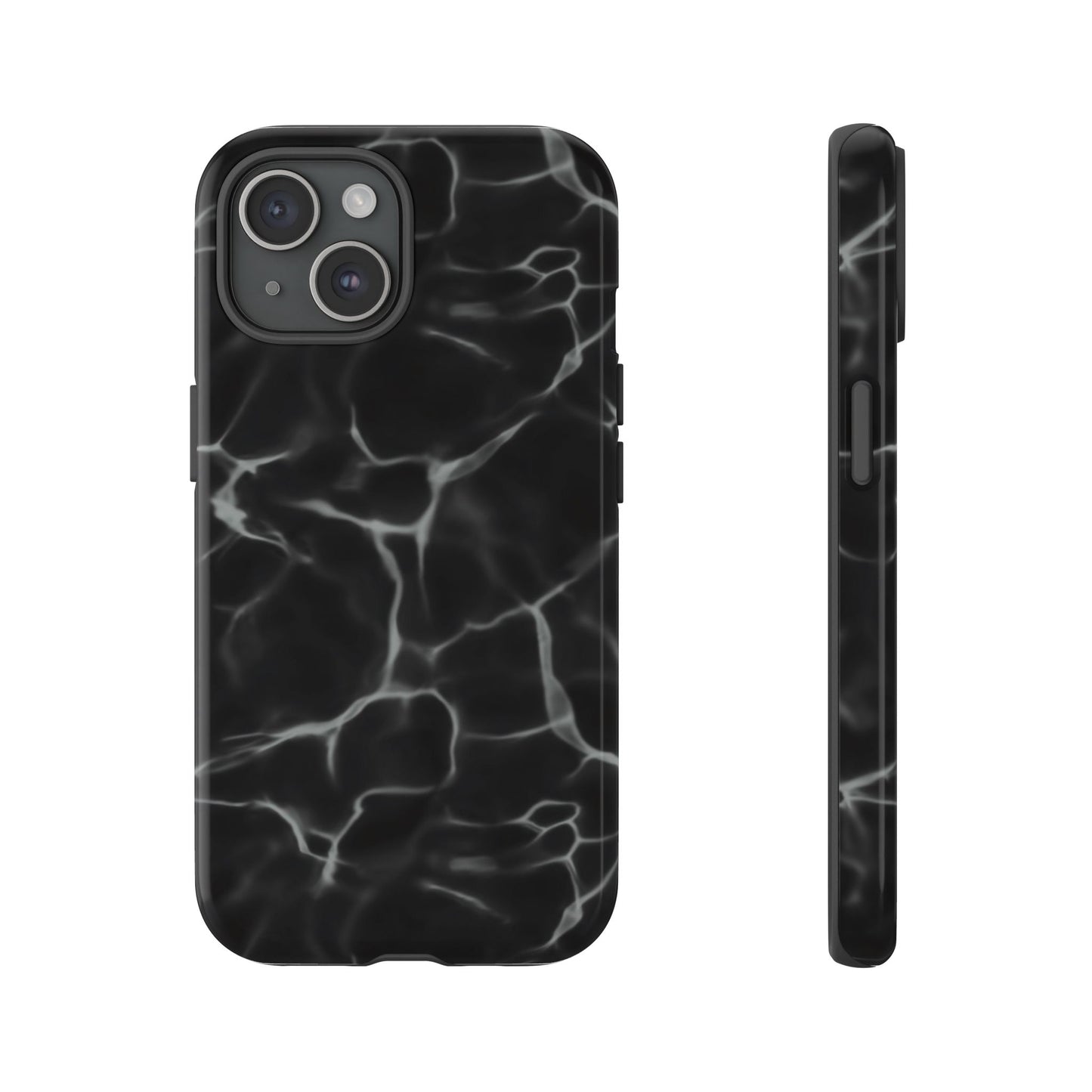 Marble Phone Case Black White