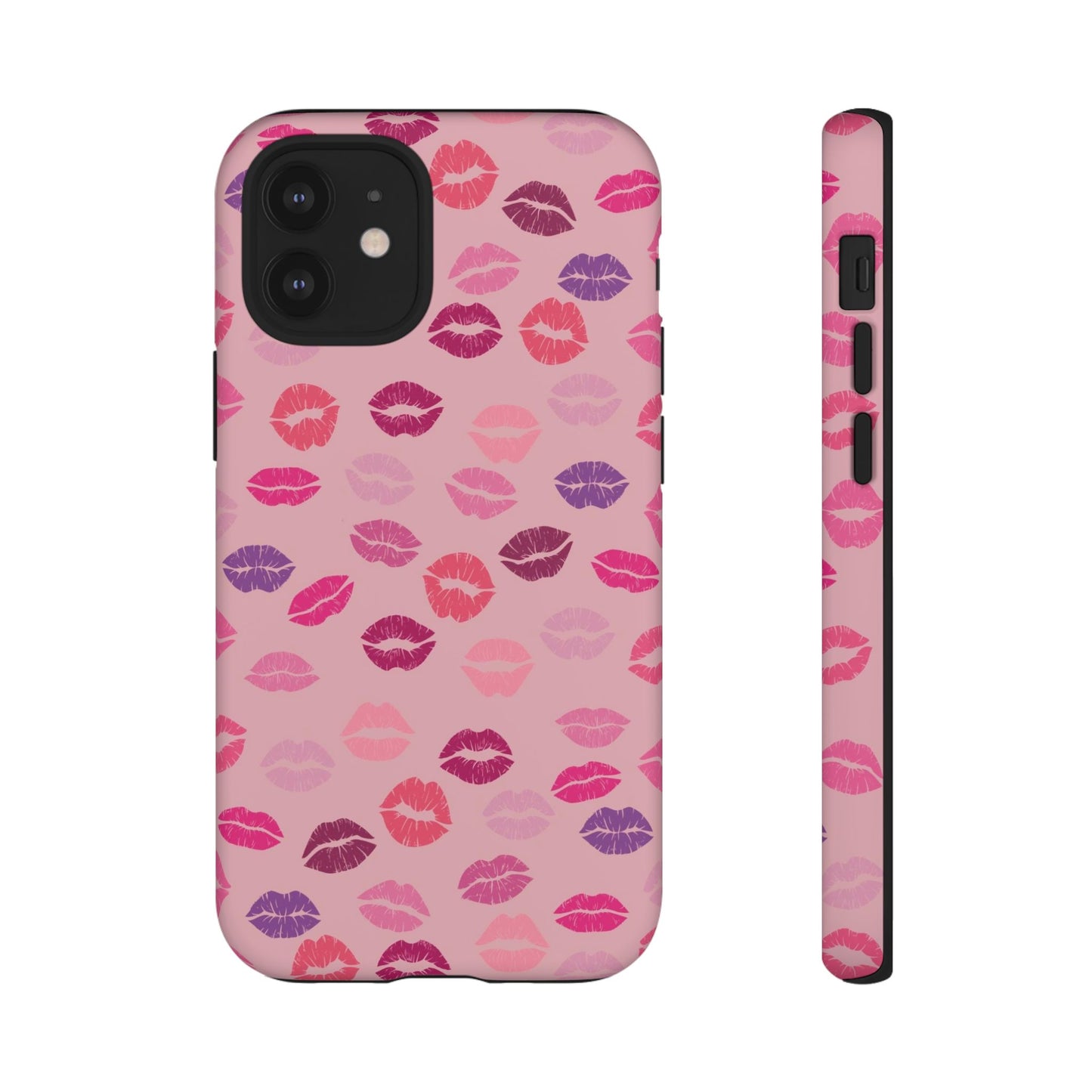 Lipstick Kisses Phone Case Pink