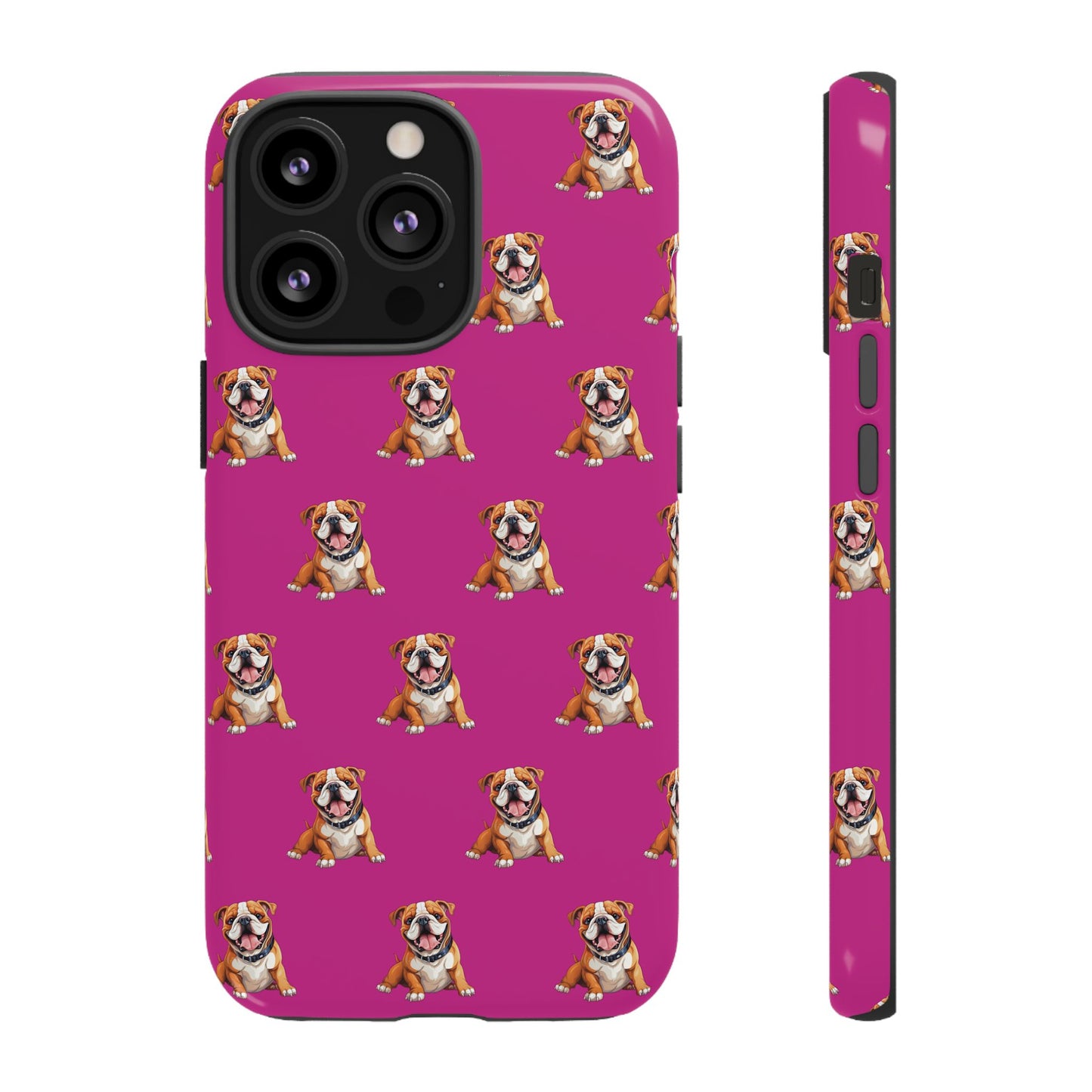 Bulldog Phone Case Pink