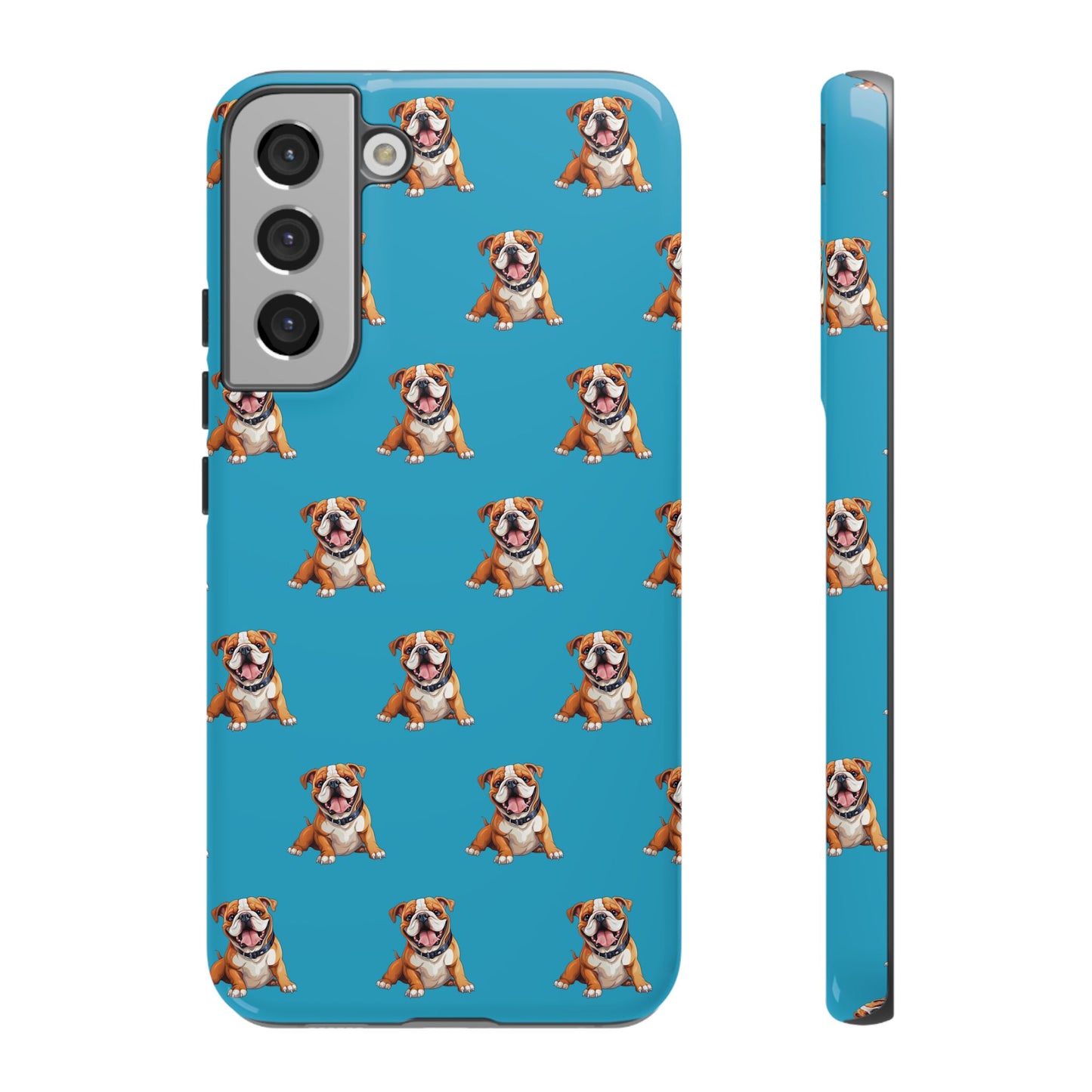 Bulldog Phone Case Turquoise