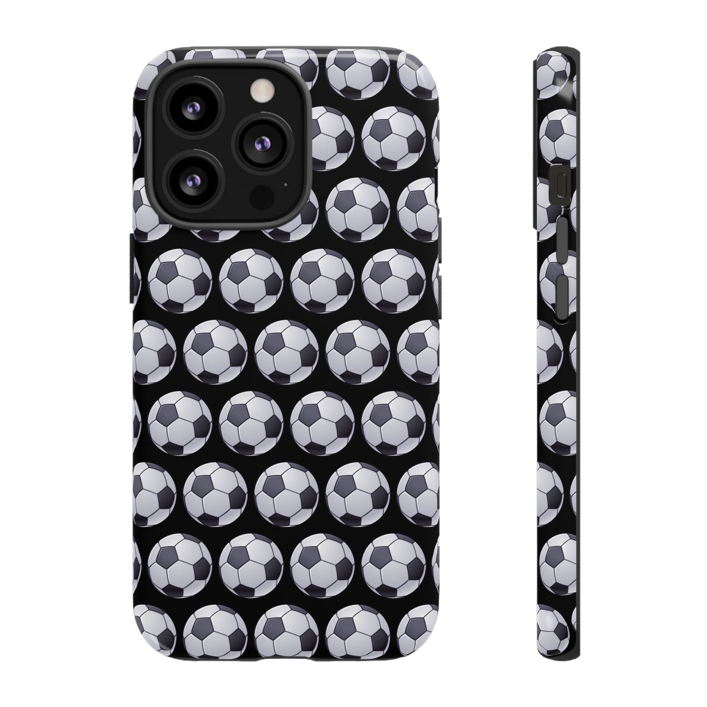 Soccer Ball Phone Case Black