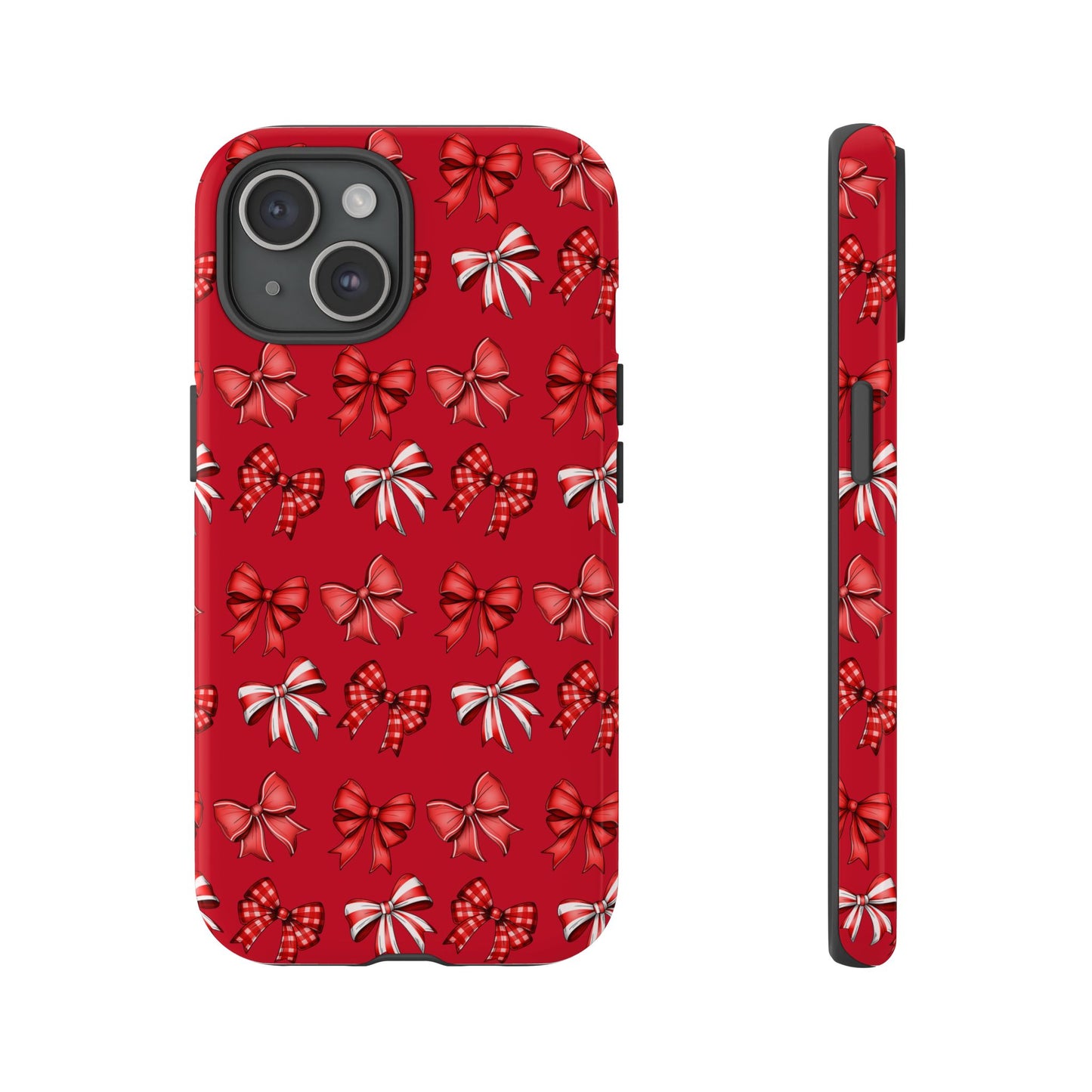 Christmas Bow Phone Case Red