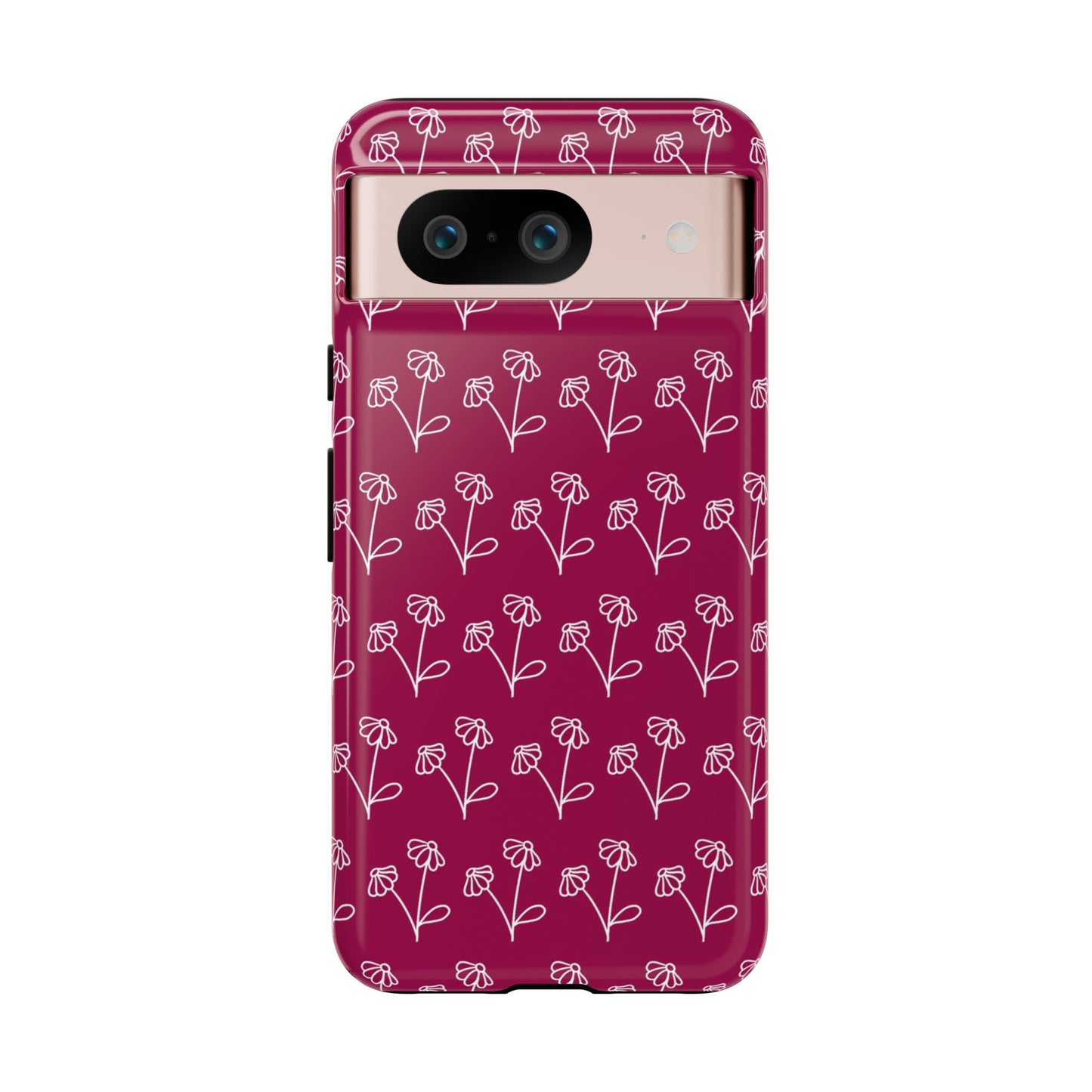 Doodle Flowers Phone Case Berry