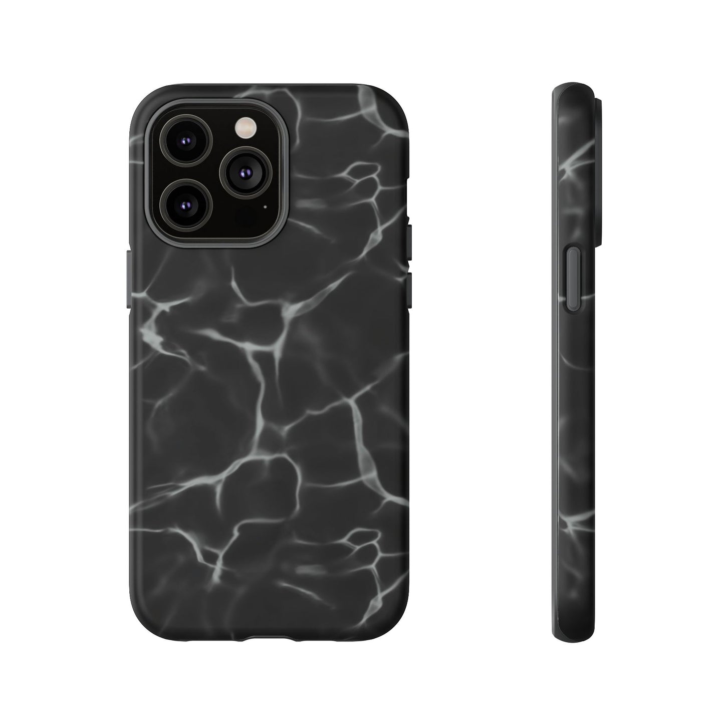 Marble Phone Case Black White