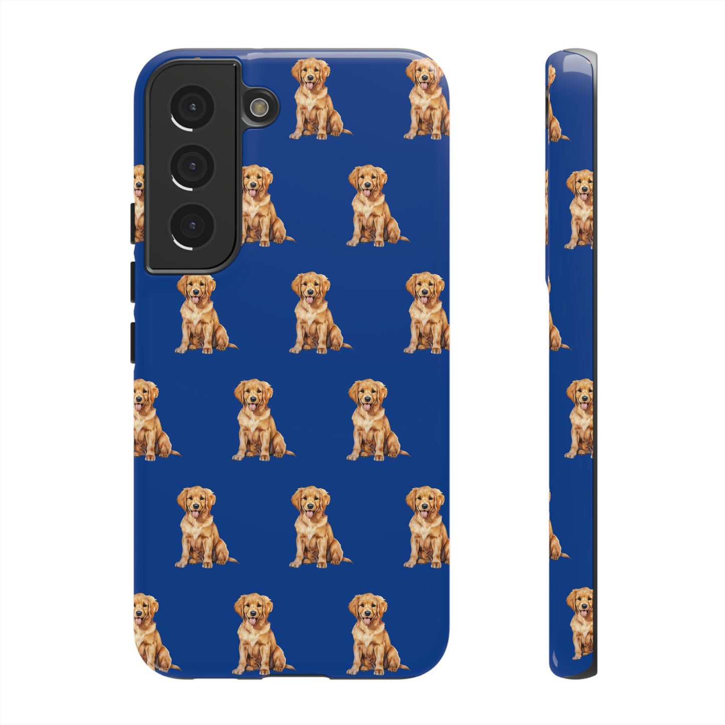 Golden Retriever Phone Case Blue