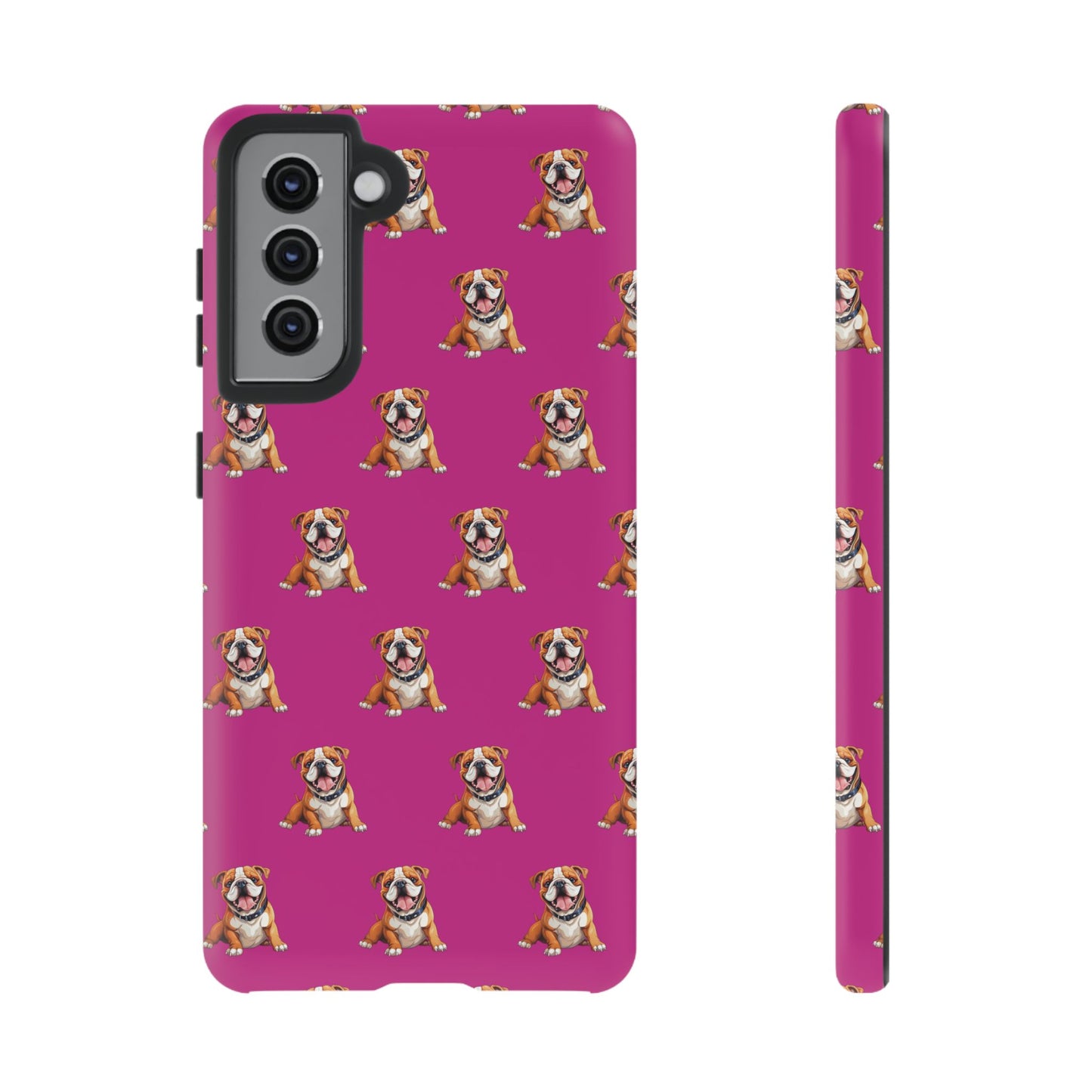 Bulldog Phone Case Pink