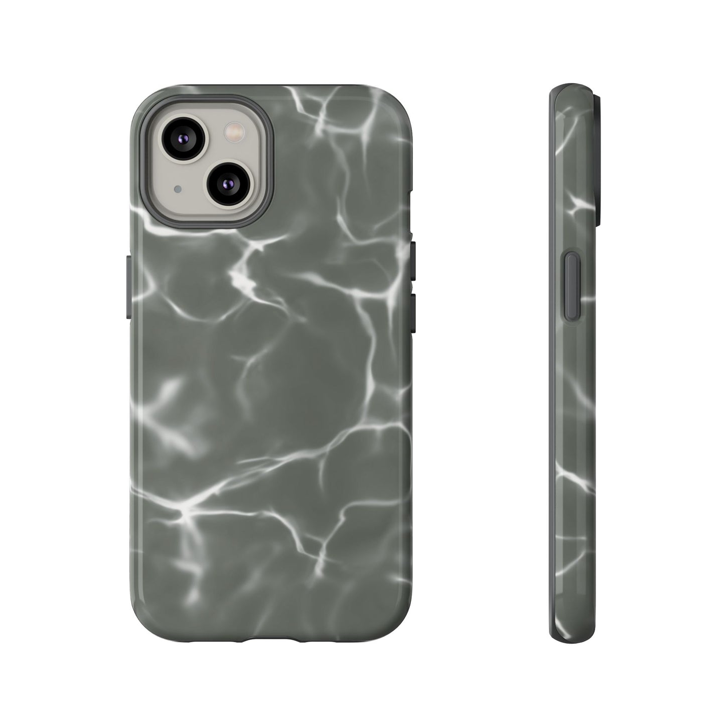 Marble Print Phone Case Gray