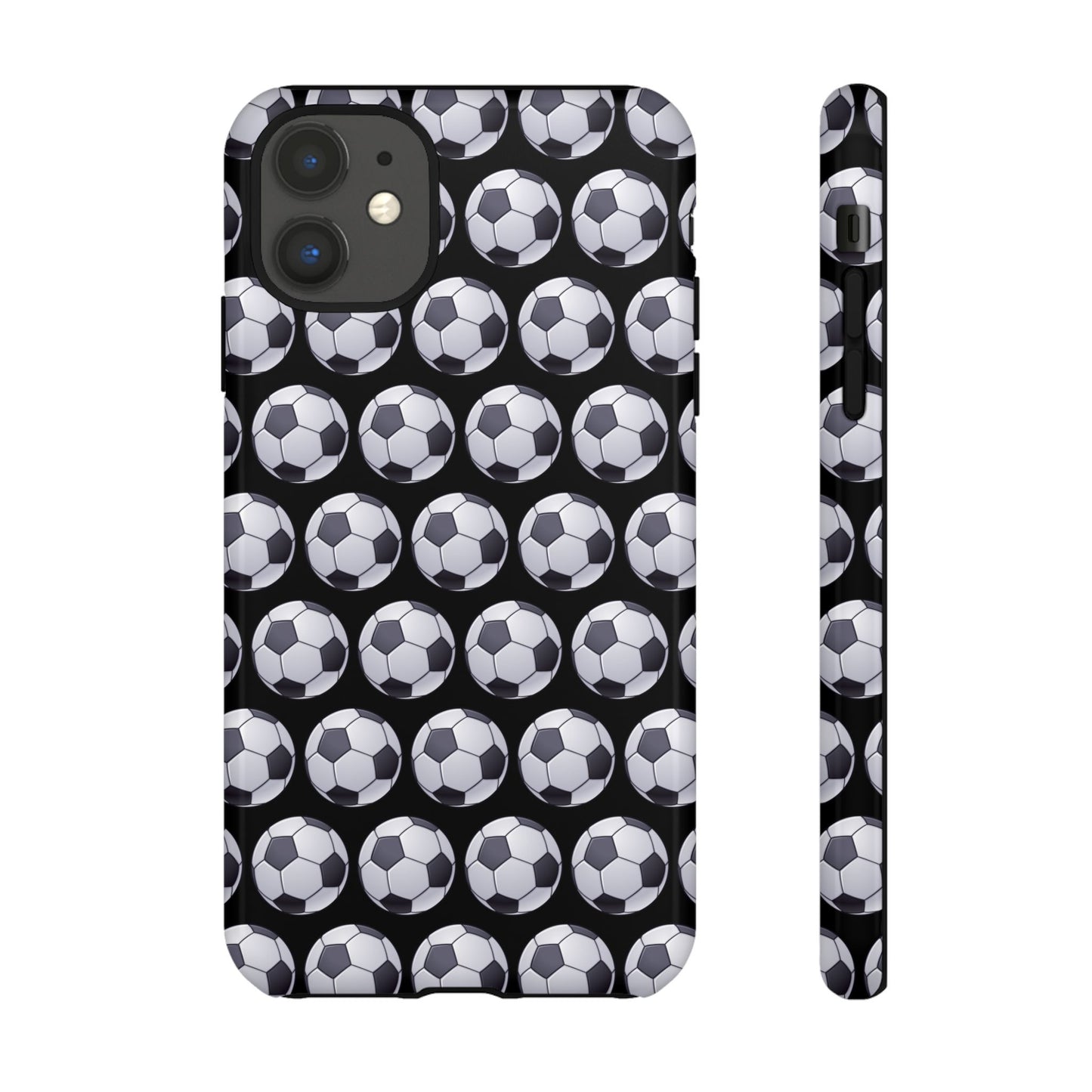 Soccer Ball Phone Case Black