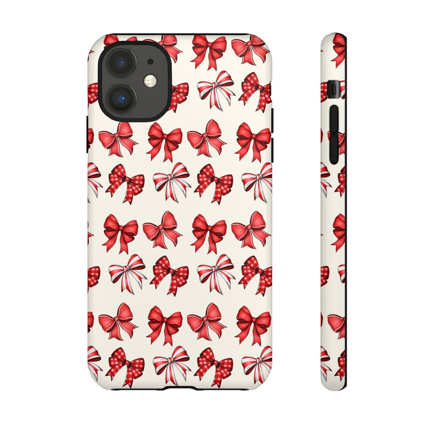 Christmas Bow Phone Case Cream