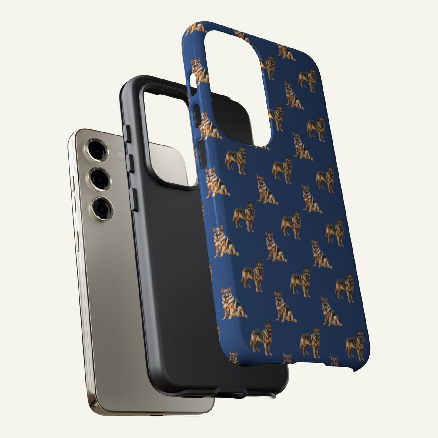 German Shepherd Phone Case Blue