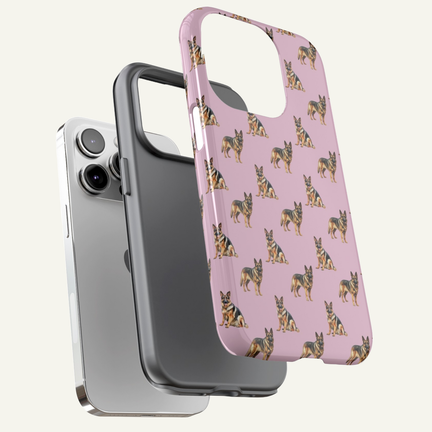 German Shepherd Phone Case Pink