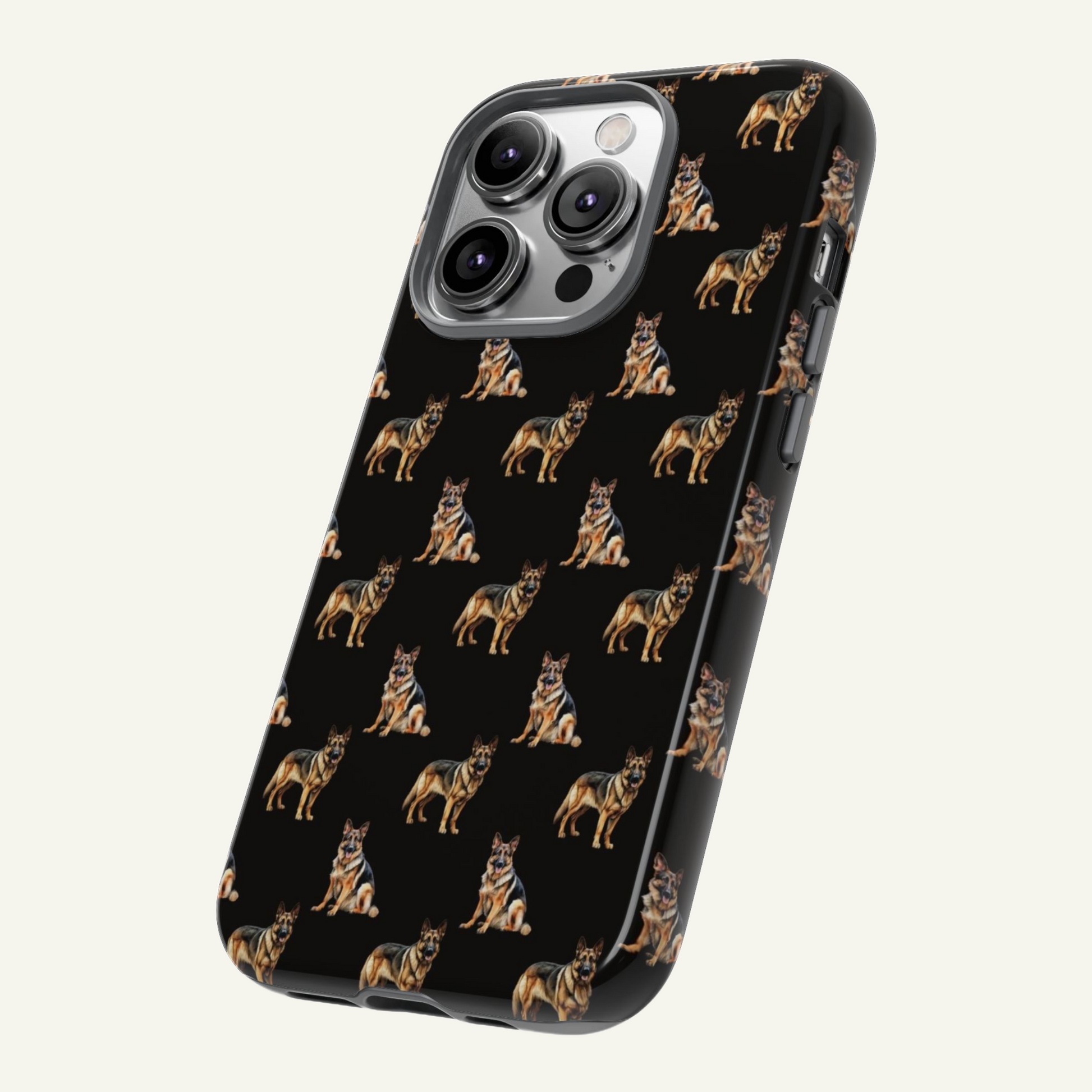 German Shepherd Black Phone Case Iphone 16 - X, Samsung Galaxy S20 -S24, Google Pixel 6 - 8