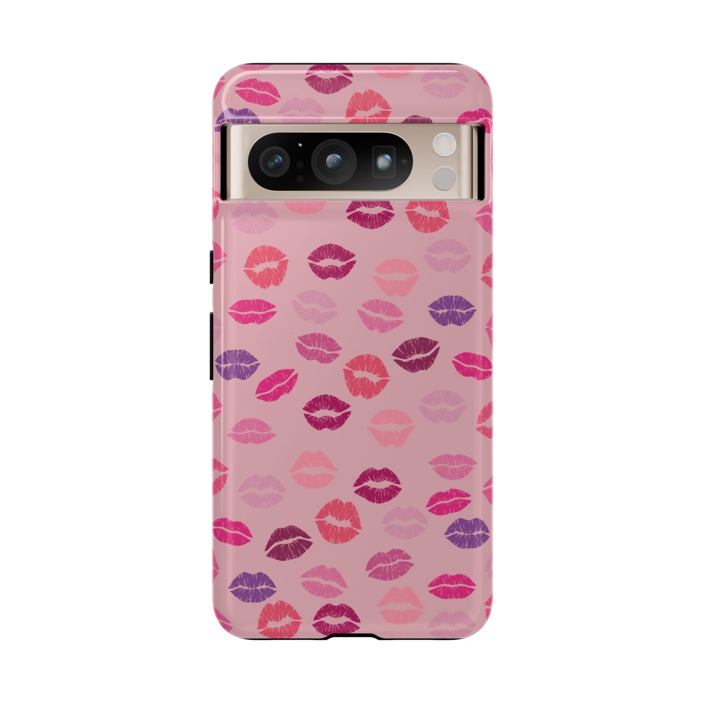 Lipstick Kisses Phone Case Pink