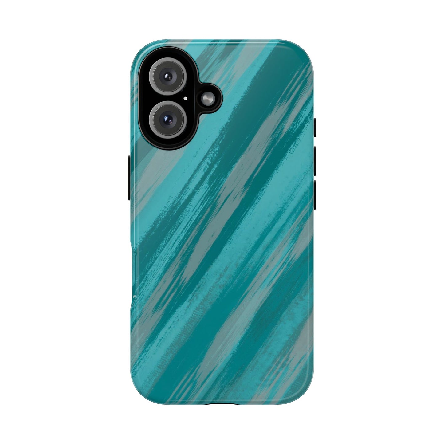 Striped Phone Case Aqua