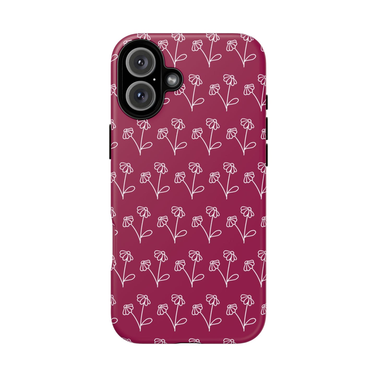 Doodle Flowers Phone Case Berry