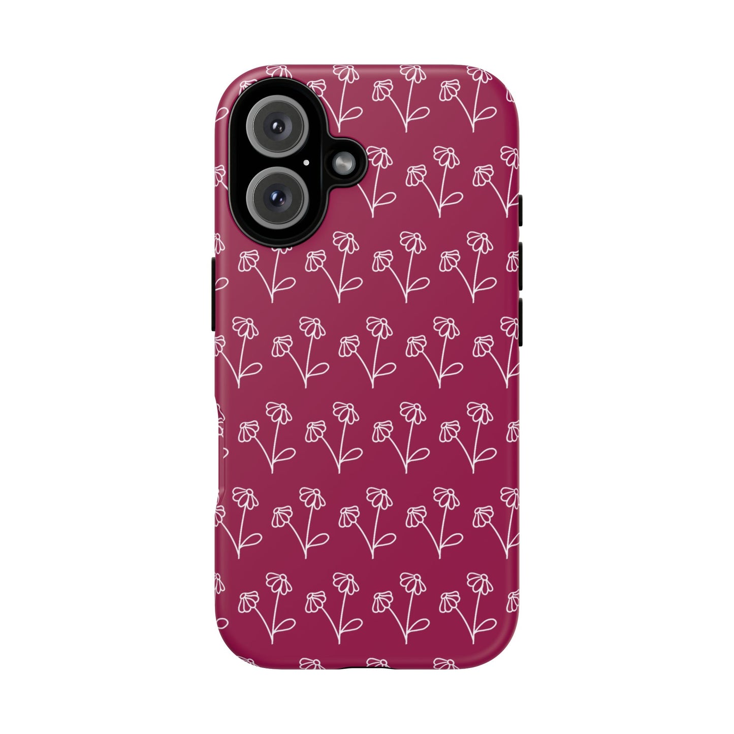 Doodle Flowers Phone Case Berry