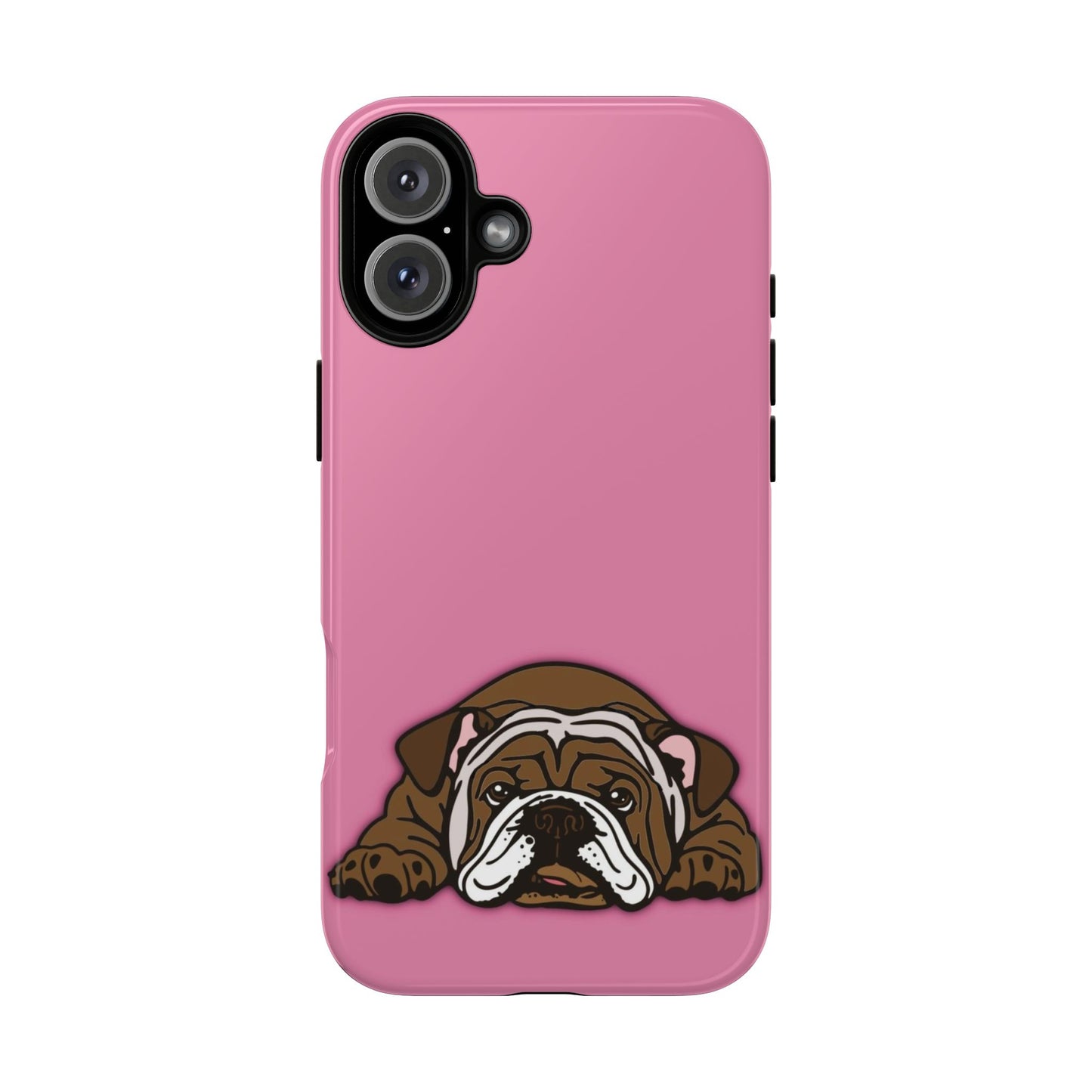 Bulldog Phone Case Pink