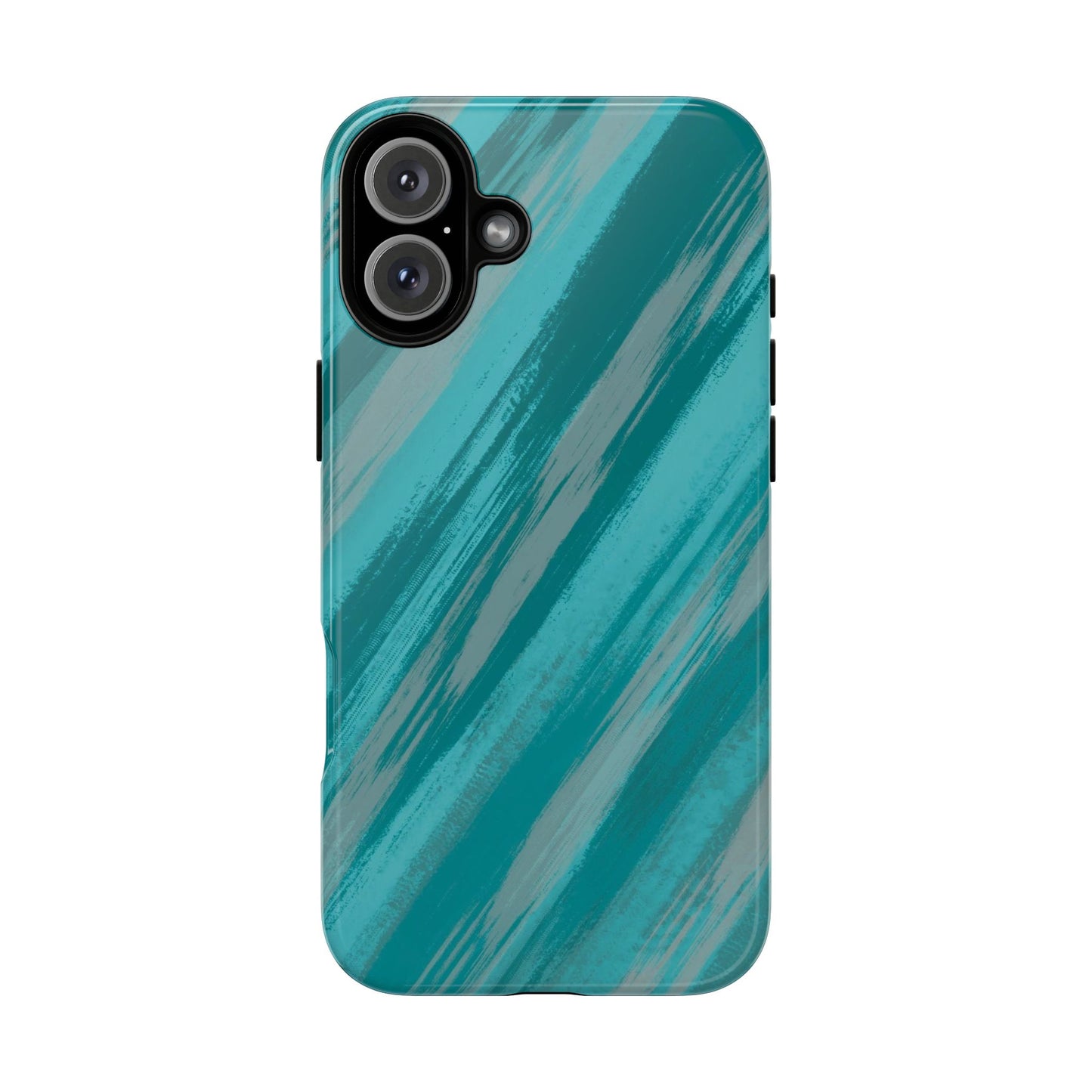 Striped Phone Case Aqua