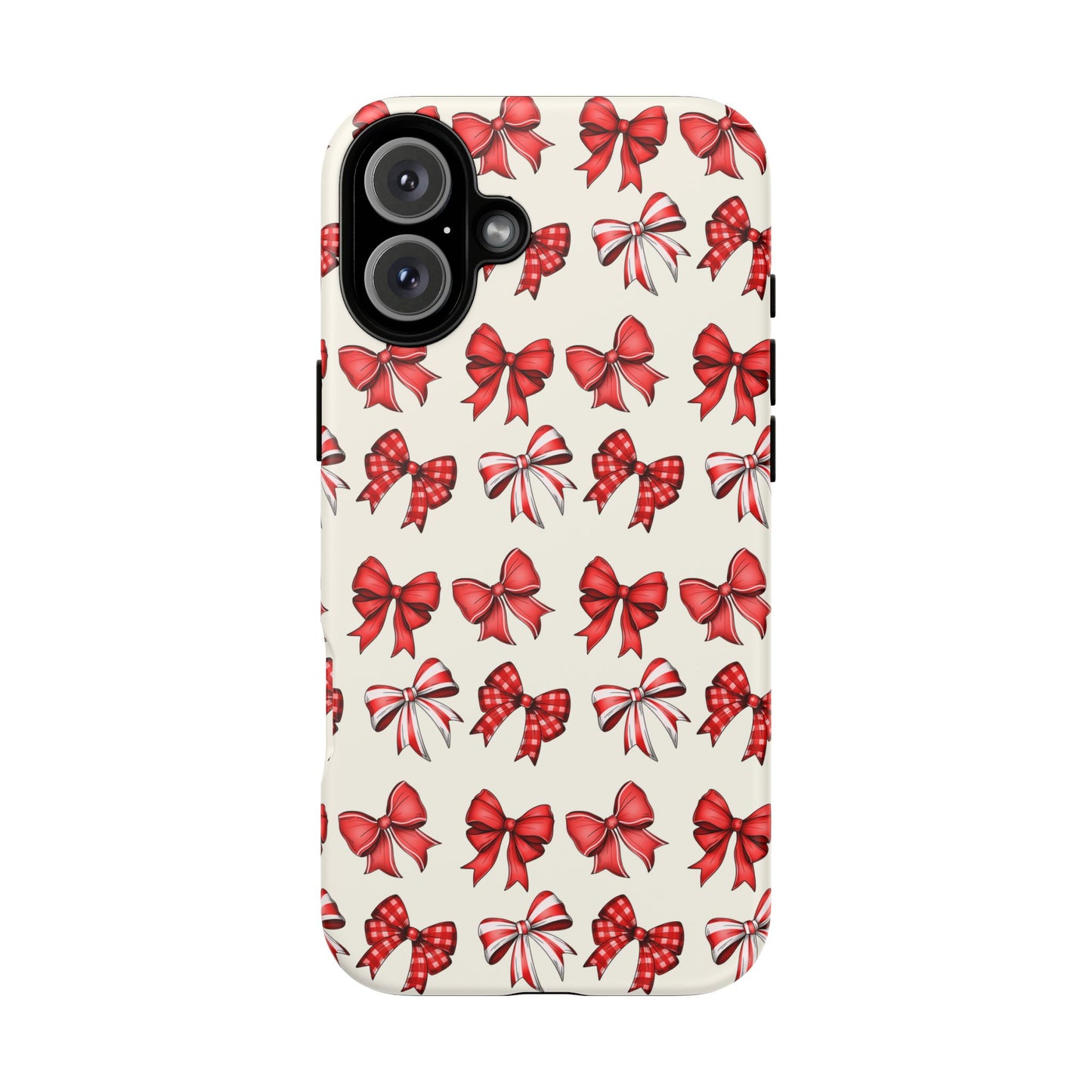 Christmas Bow Phone Case Cream