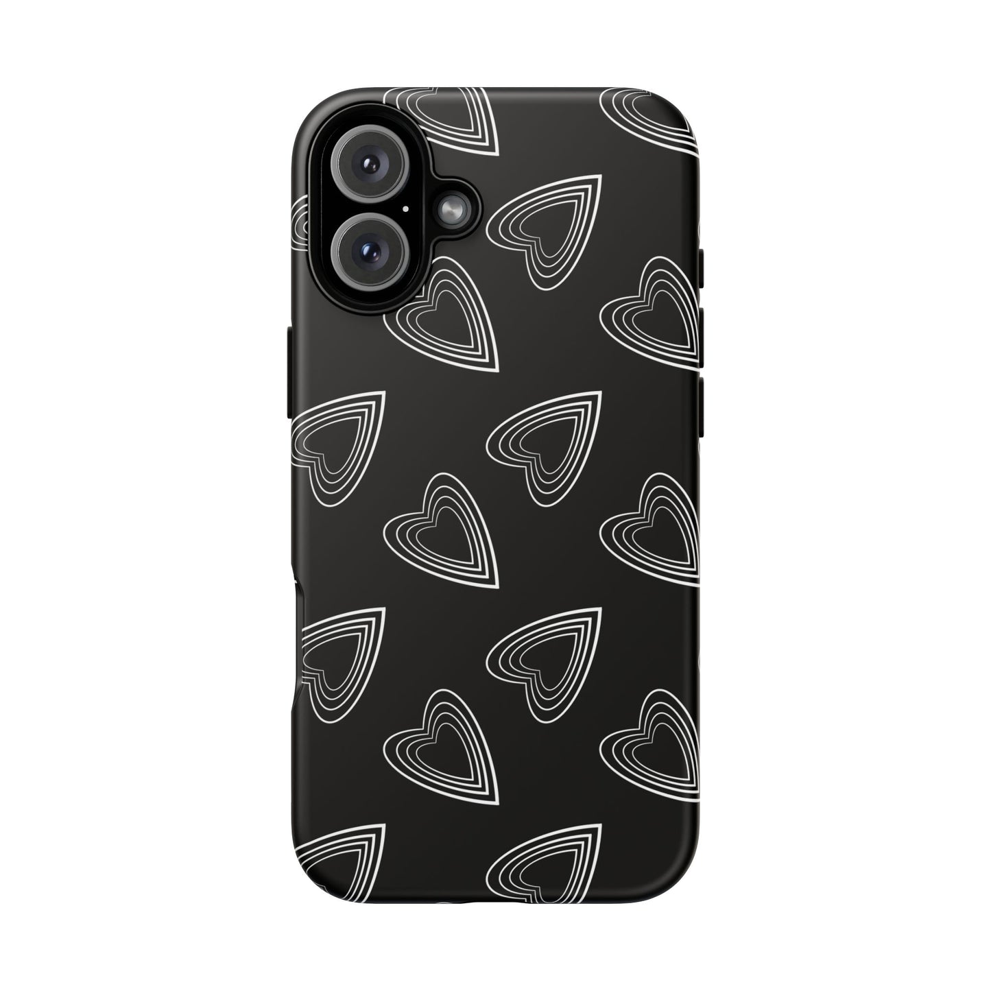 Hearts Phone Case Black