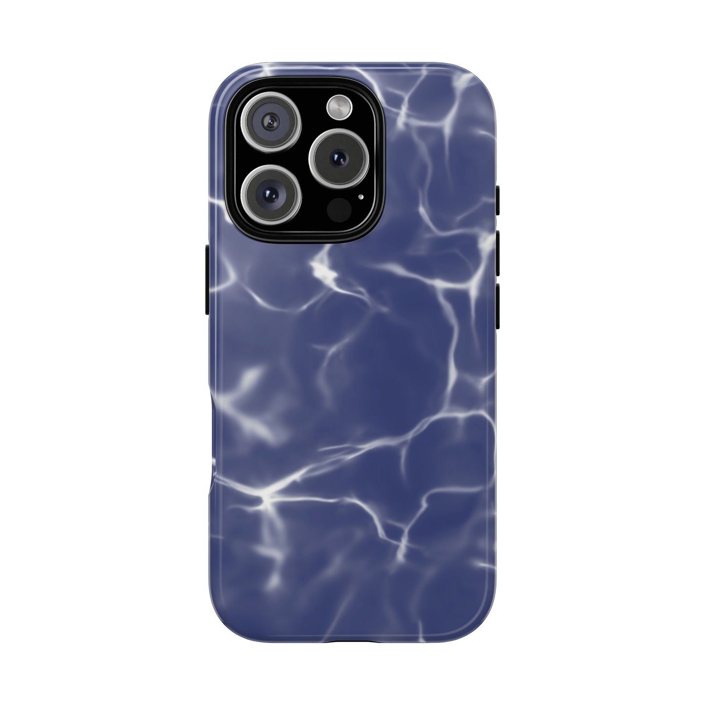 Marble Print Phone Case Dark Blue