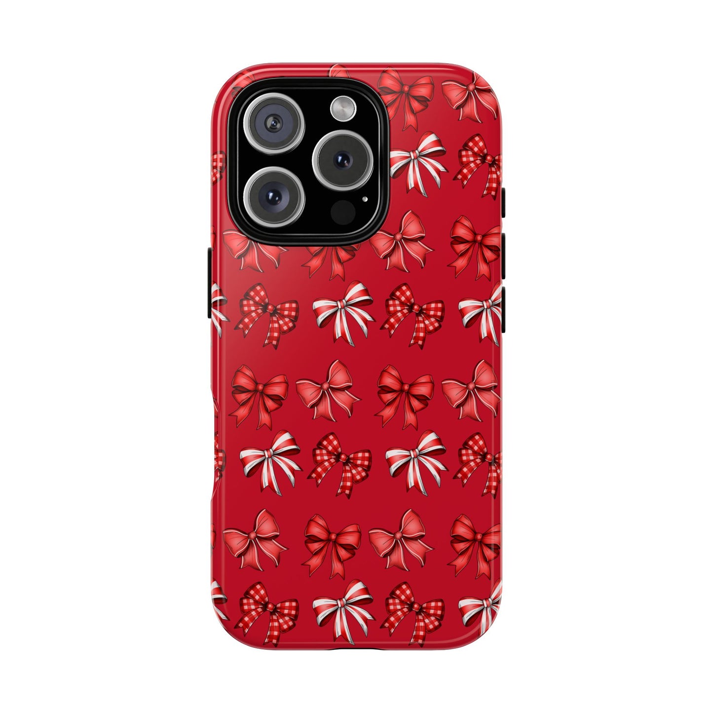 Christmas Bow Phone Case Red