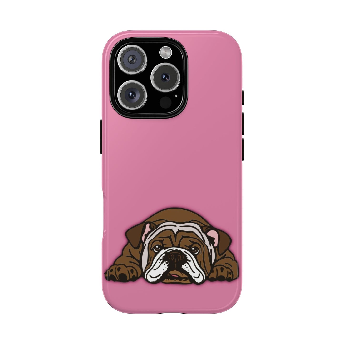 Bulldog Phone Case Pink