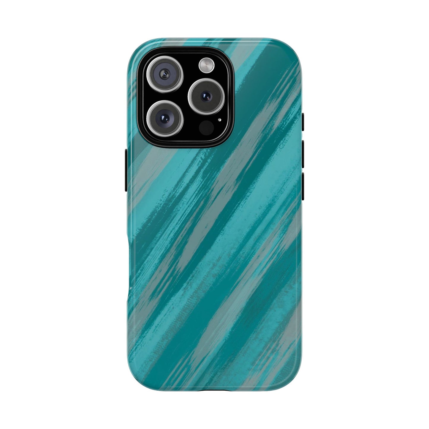 Striped Phone Case Aqua