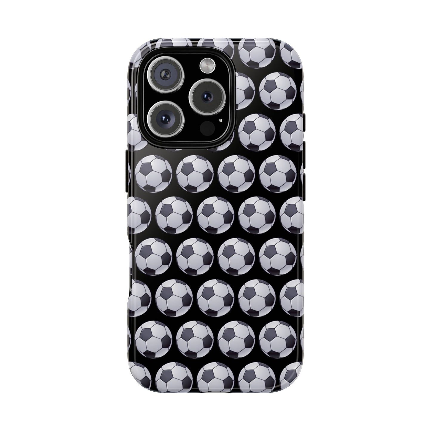 Soccer Ball Phone Case Black