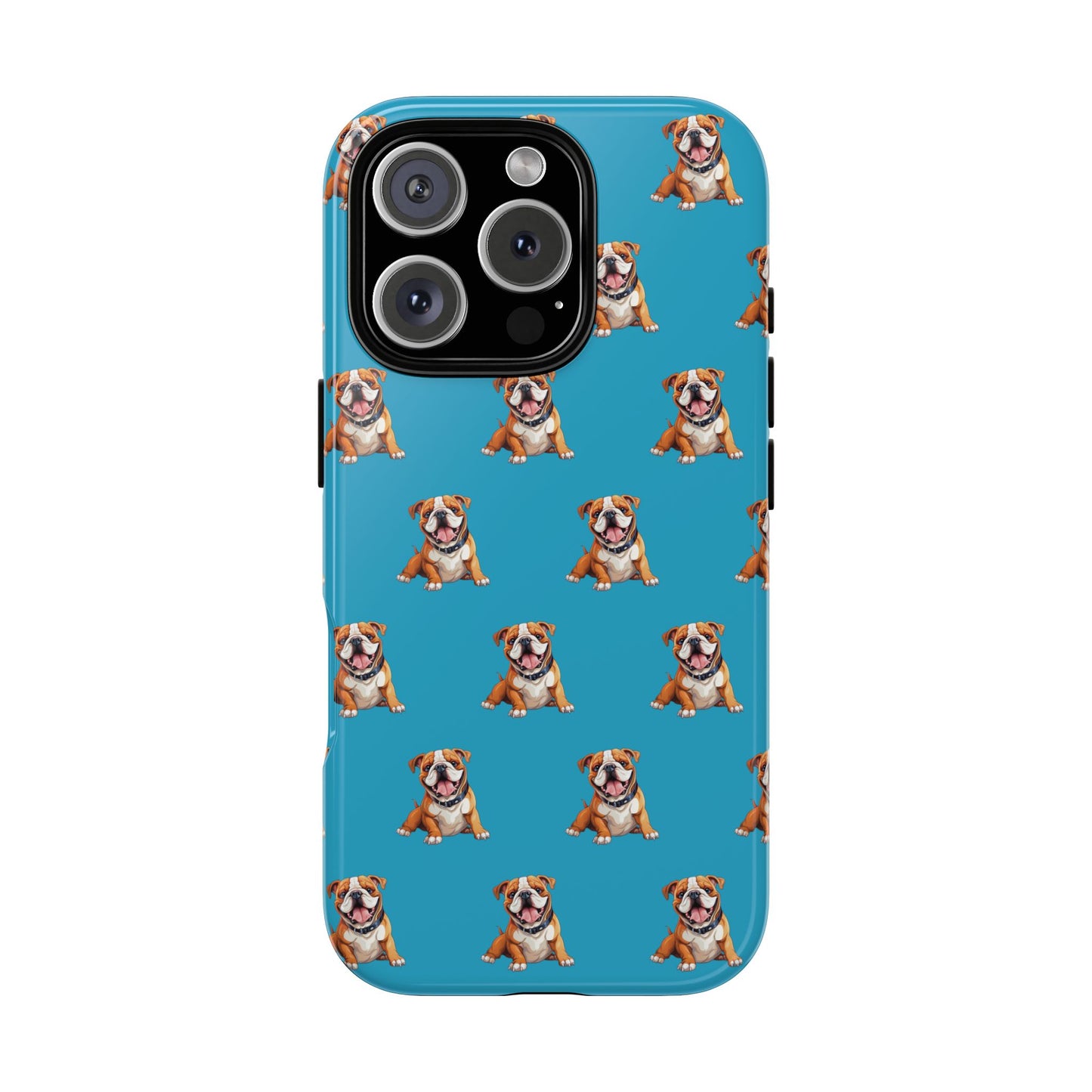 Bulldog Phone Case Turquoise