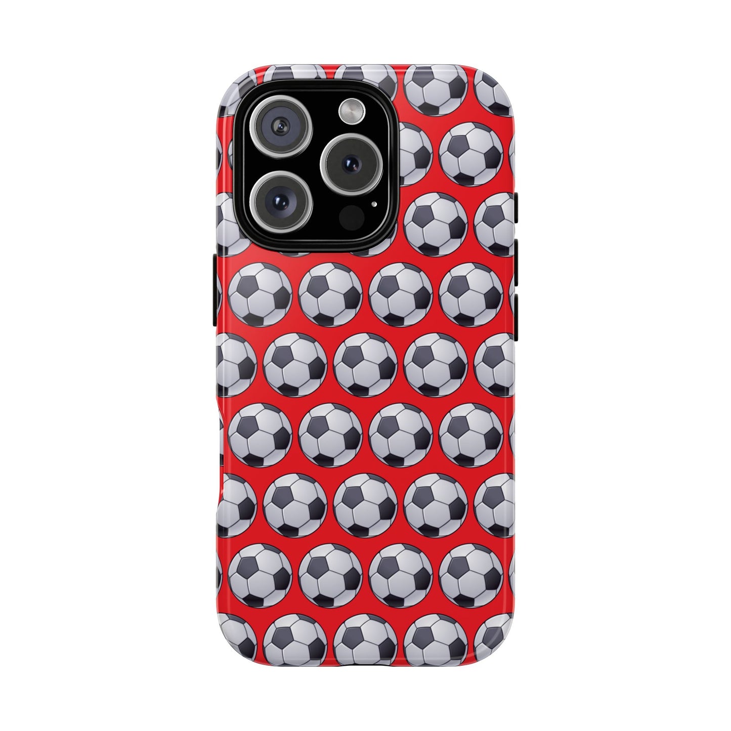 Soccer Ball Phone Case Red