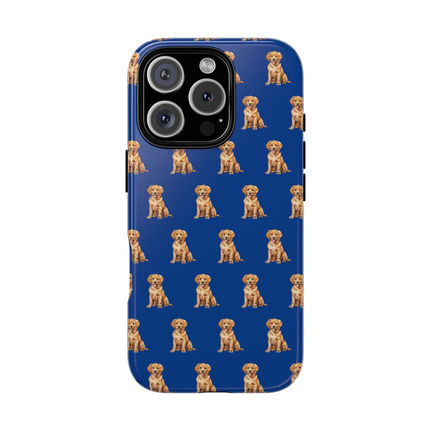 Golden Retriever Phone Case Blue